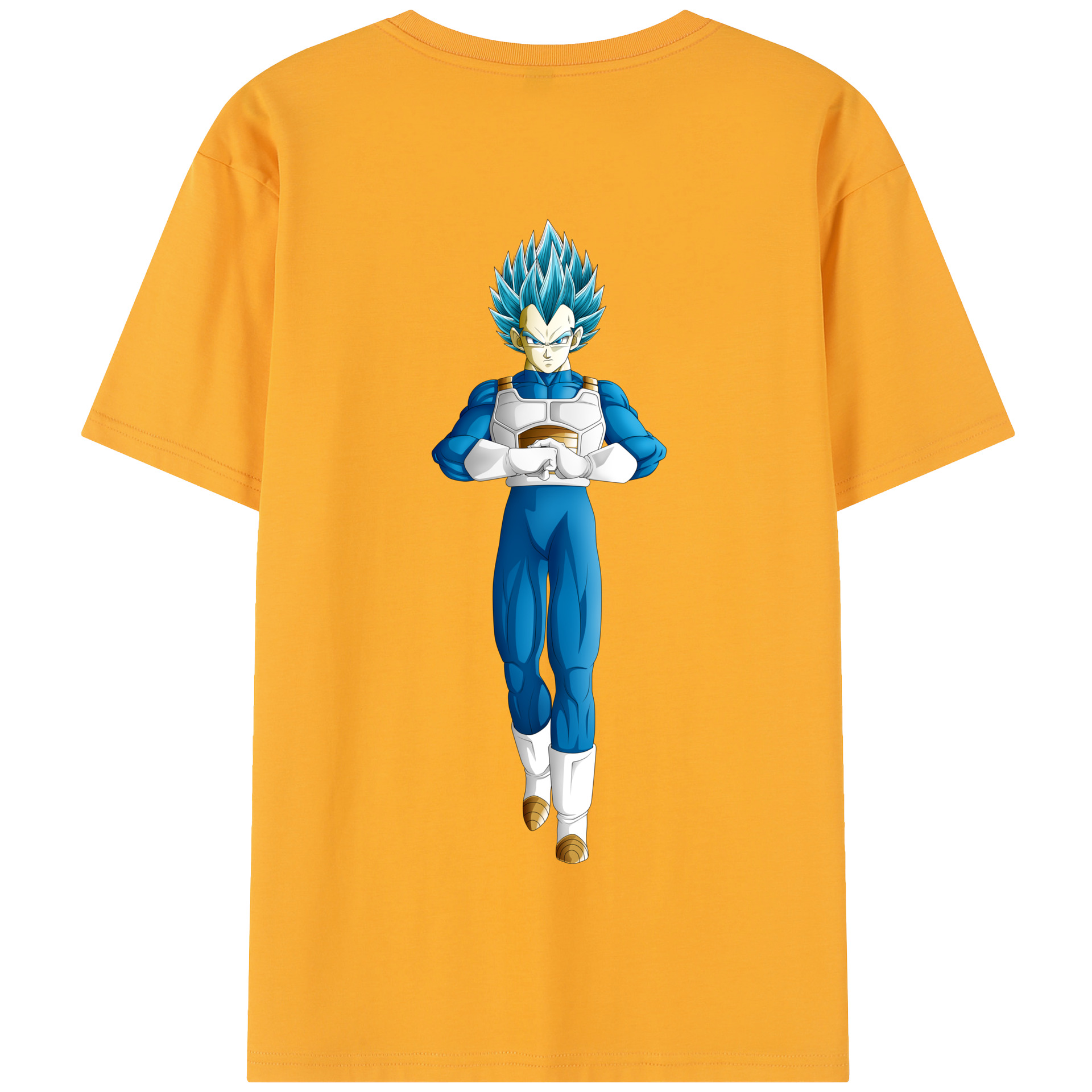 （画像用） ドラゴンボール ベジータ四世（Bejīta Yonsei）DRAGON BALL Vegeta IV 綿100％半袖Tシャツ（背面プリント）