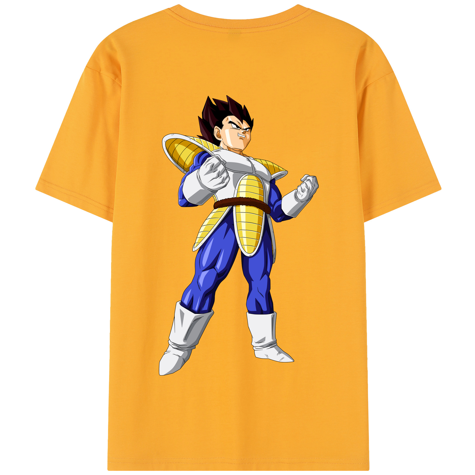 （画像用） ドラゴンボール ベジータ四世（Bejīta Yonsei）DRAGON BALL Vegeta IV 綿100％半袖Tシャツ（背面プリント）
