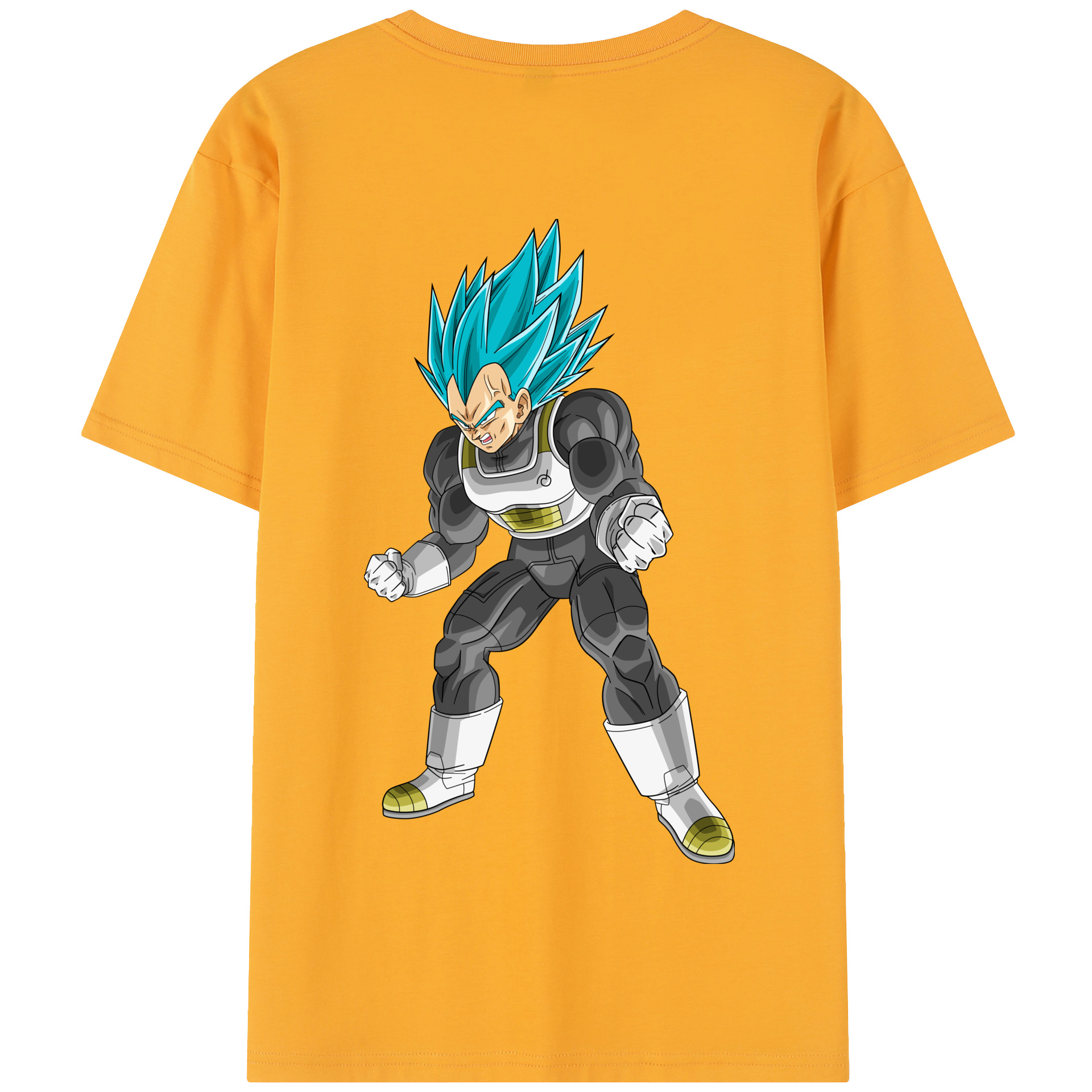 （画像用） ドラゴンボール ベジータ四世（Bejīta Yonsei）DRAGON BALL Vegeta IV 綿100％半袖Tシャツ（背面プリント）