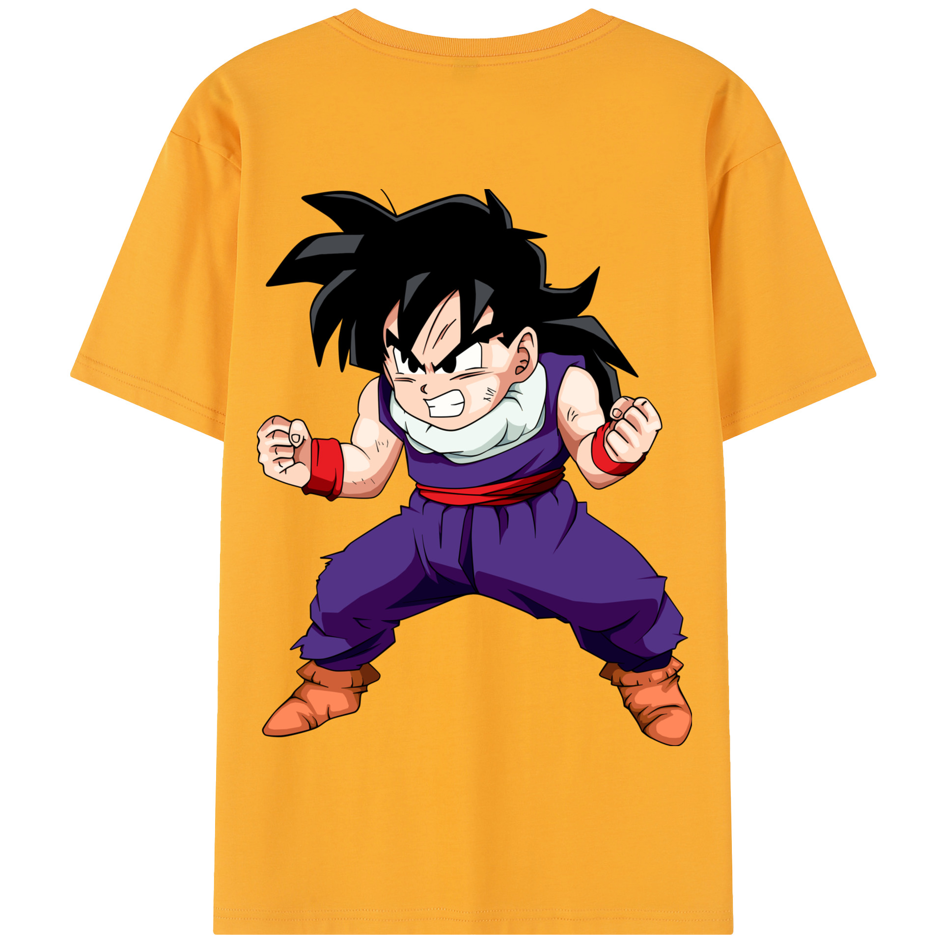 （画像用） ドラゴンボール 孫 悟飯（そんごはん）DRAGON BALL Son Gohan 綿100％半袖Tシャツ（背面プリント）