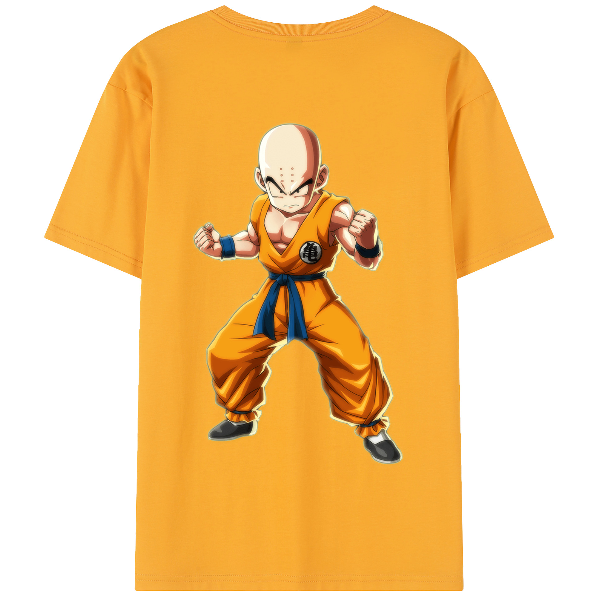 （画像用） ドラゴンボール クリリン DRAGON BALL krillin 綿100％半袖Tシャツ（背面プリント）