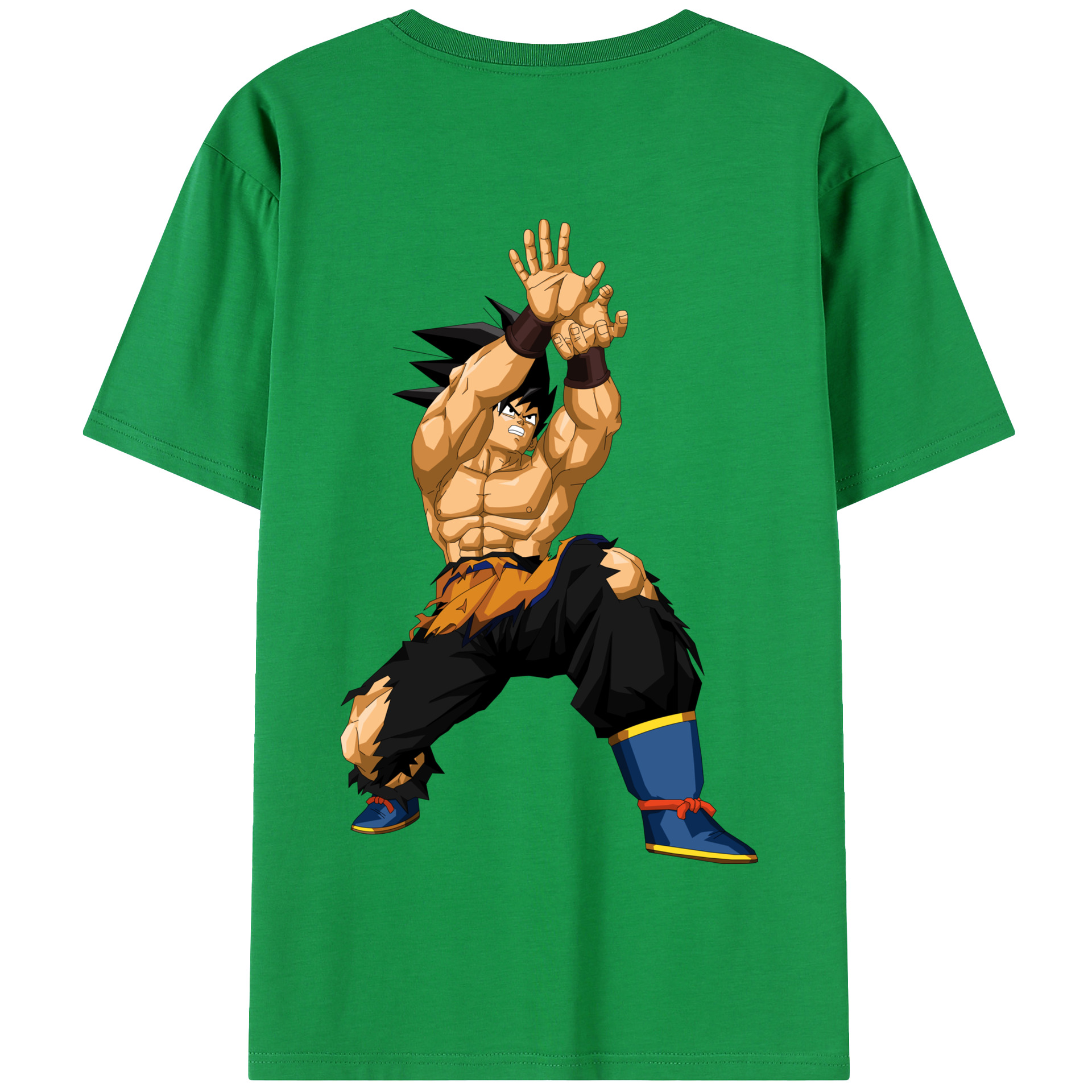 （画像用） ドラゴンボール 孫悟空（そん ごくう）Son Goku カカロット DRAGON BALL Kakarotto 綿100％半袖Tシャツ（背面プリント）