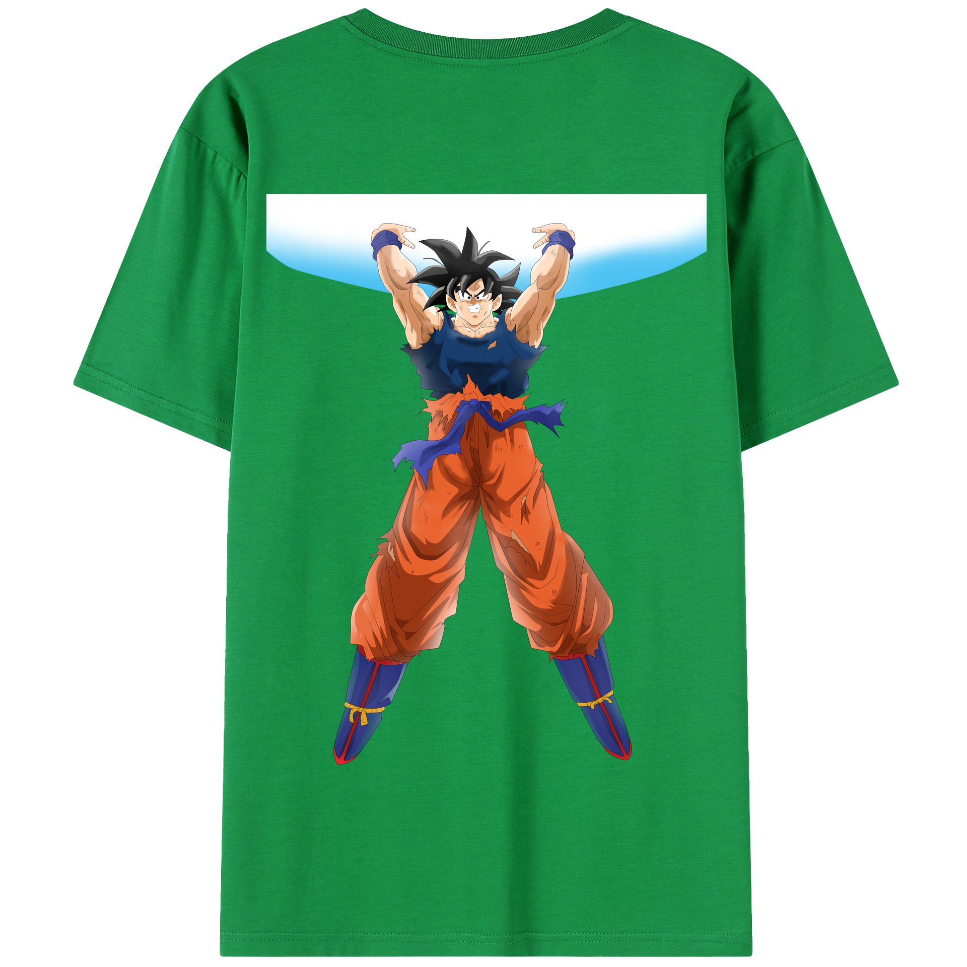 （画像用） ドラゴンボール 孫悟空（そん ごくう）Son Goku カカロット DRAGON BALL Kakarotto 綿100％半袖Tシャツ（背面プリント）