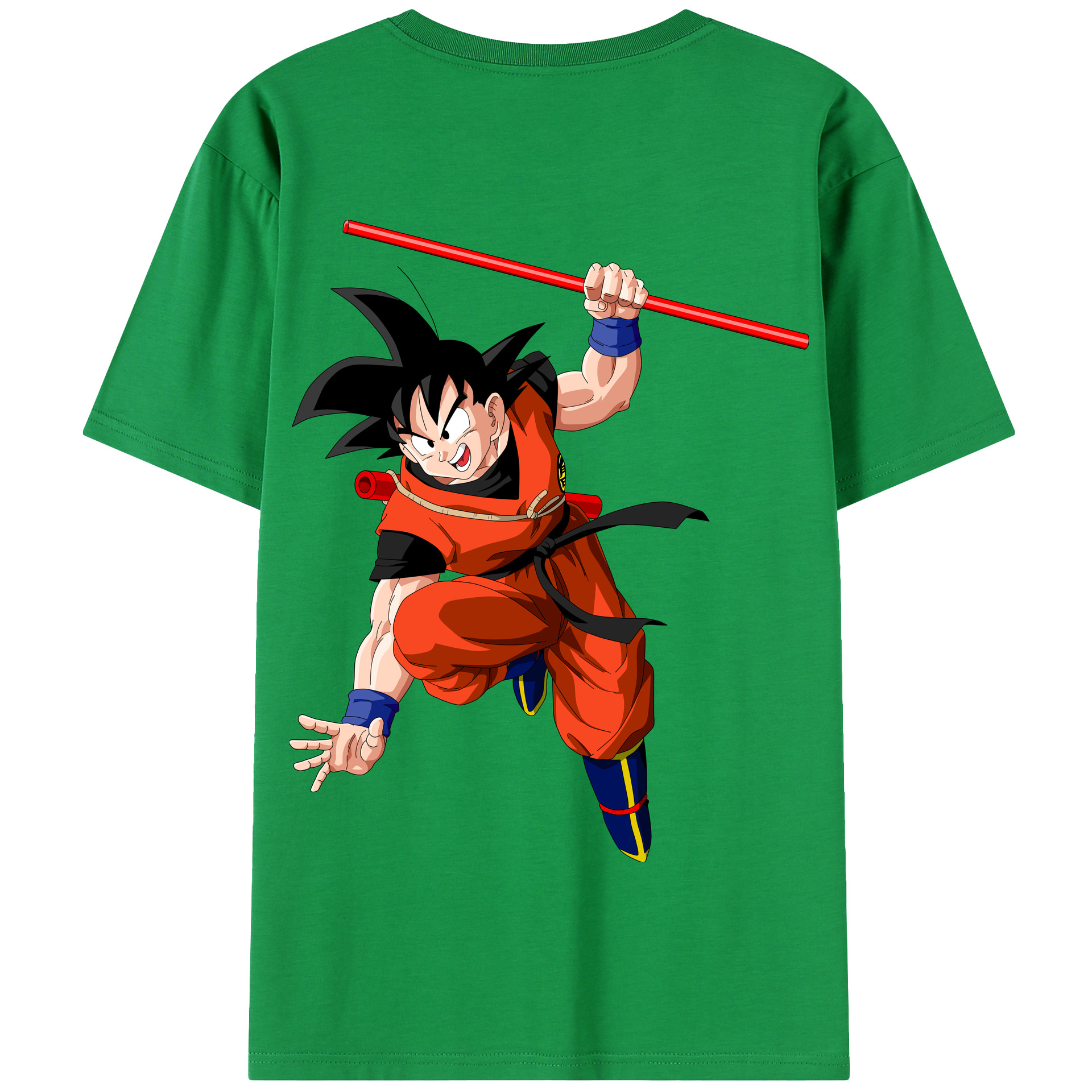 （画像用） ドラゴンボール 孫悟空（そん ごくう）Son Goku カカロット DRAGON BALL Kakarotto 綿100％半袖Tシャツ（背面プリント）