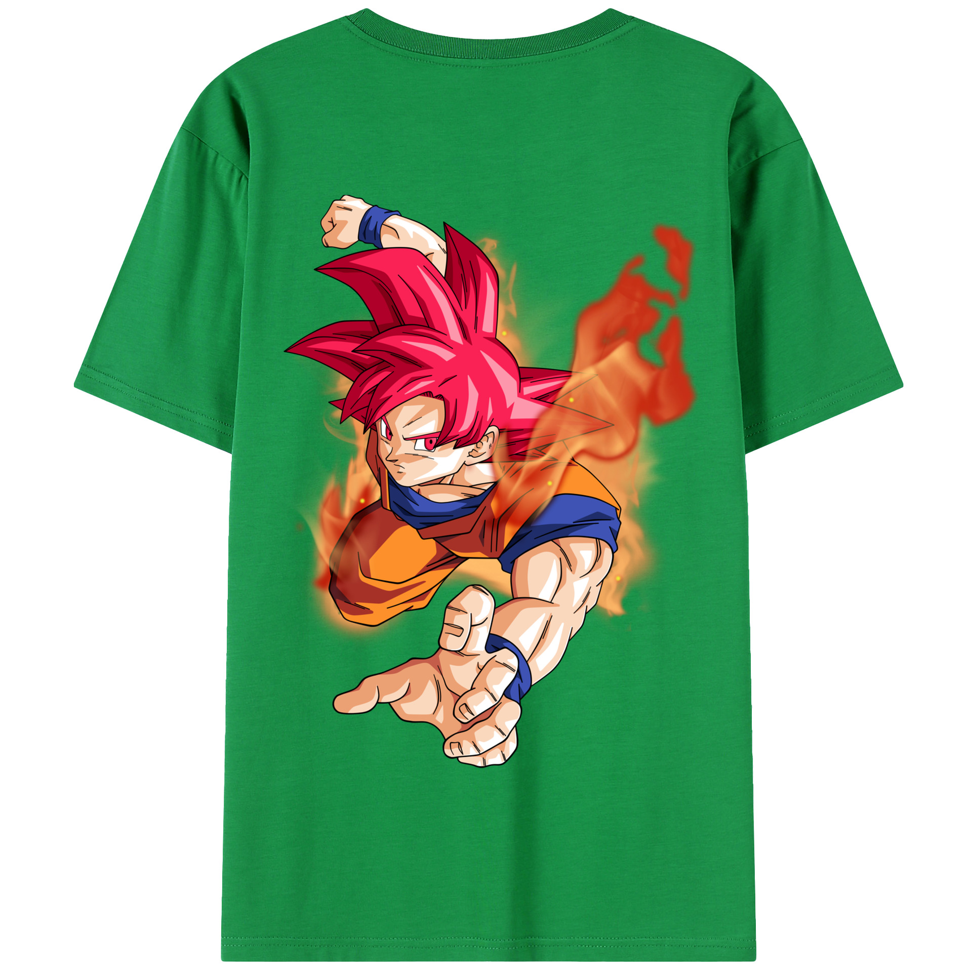 （画像用） ドラゴンボール 孫悟空（そん ごくう）Son Goku カカロット DRAGON BALL Kakarotto 綿100％半袖Tシャツ（背面プリント）
