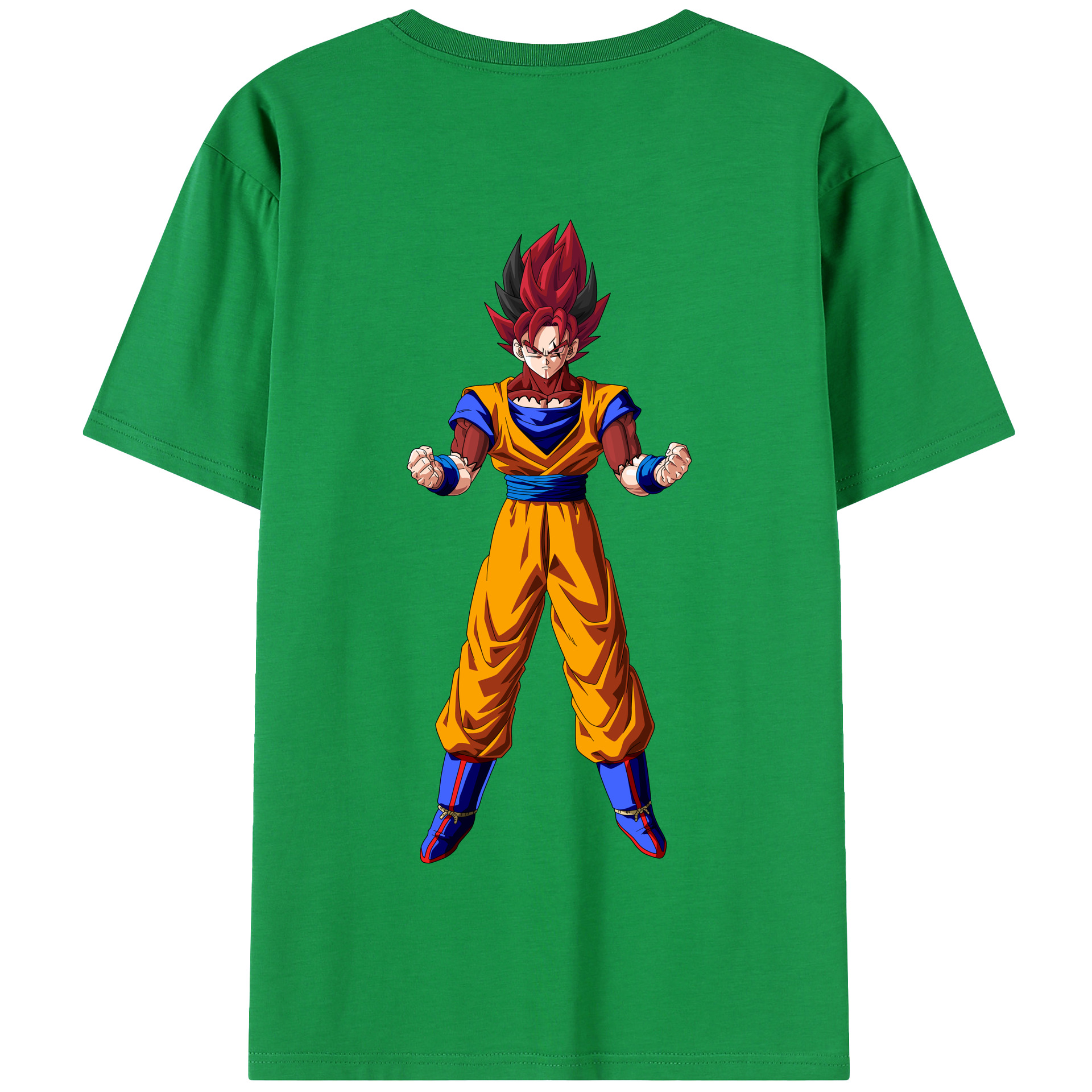 （画像用） ドラゴンボール 孫悟空（そん ごくう）Son Goku カカロット DRAGON BALL Kakarotto 綿100％半袖Tシャツ（背面プリント）