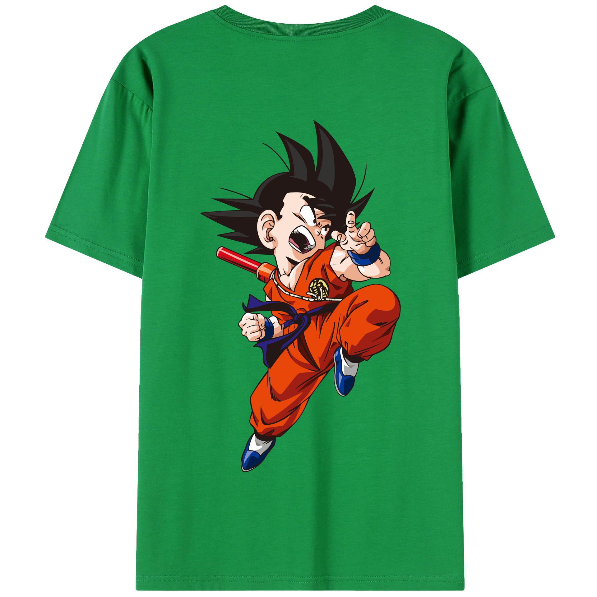 （画像用） ドラゴンボール 孫悟空（そん ごくう）Son Goku カカロット DRAGON BALL Kakarotto 綿100％半袖Tシャツ（背面プリント）
