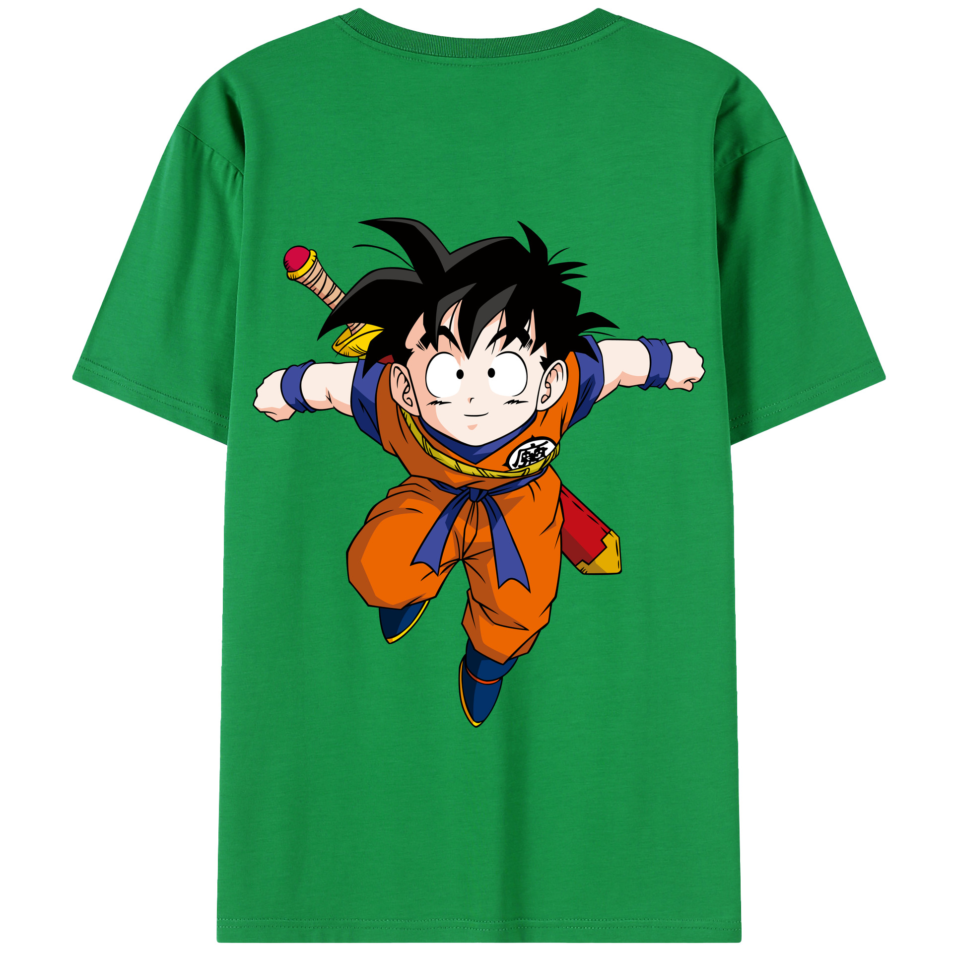 （画像用） ドラゴンボール 孫悟空（そん ごくう）Son Goku カカロット DRAGON BALL Kakarotto 綿100％半袖Tシャツ（背面プリント）