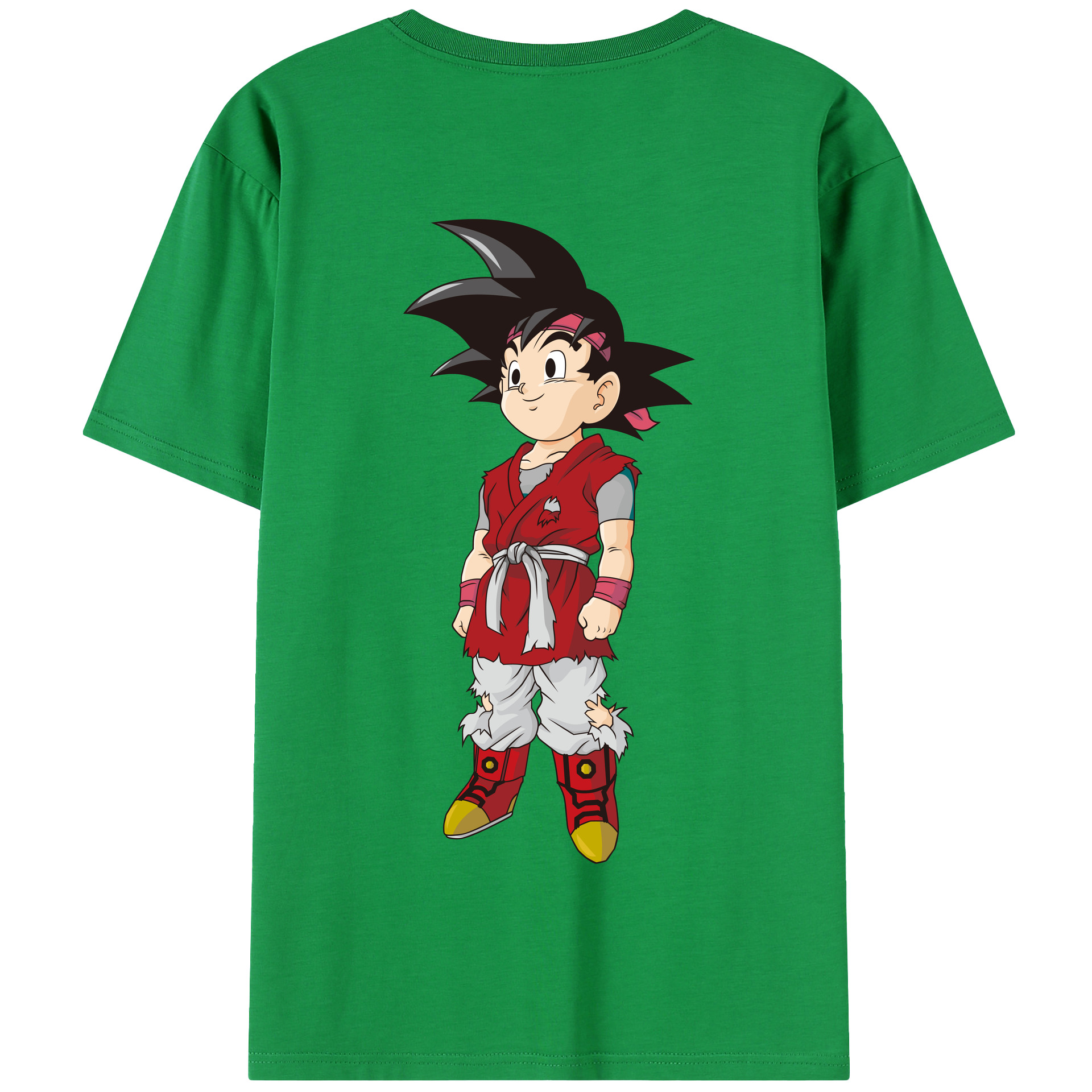 （画像用） ドラゴンボール 孫悟空（そん ごくう）Son Goku カカロット DRAGON BALL Kakarotto 綿100％半袖Tシャツ（背面プリント）