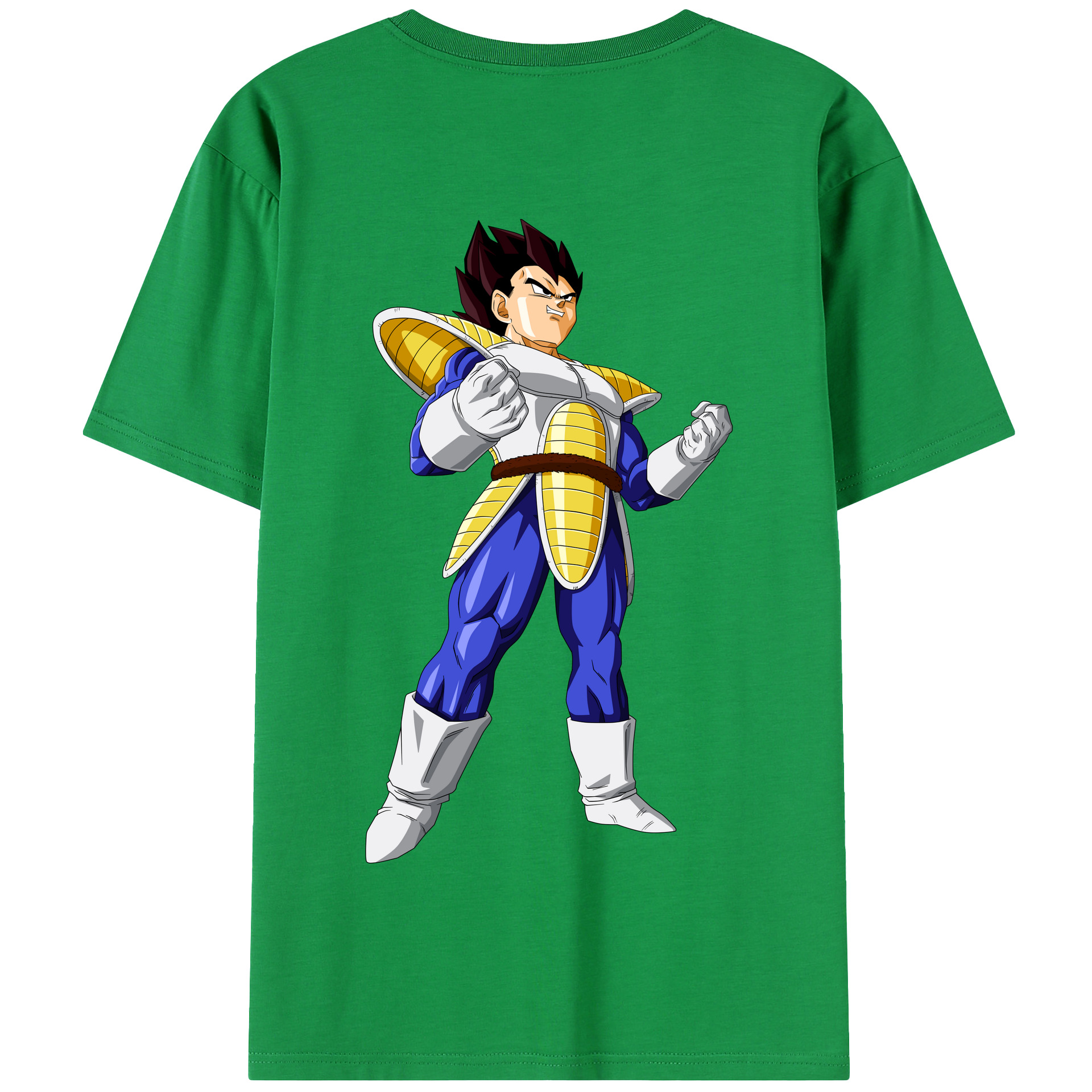 （画像用） ドラゴンボール ベジータ四世（Bejīta Yonsei）DRAGON BALL Vegeta IV 綿100％半袖Tシャツ（背面プリント）