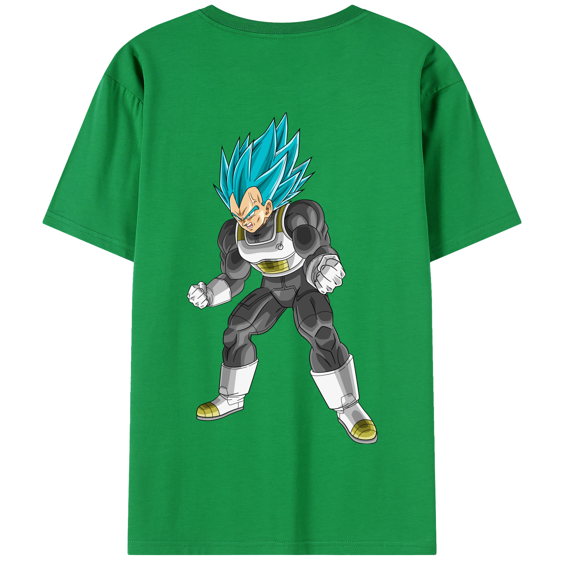 （画像用） ドラゴンボール ベジータ四世（Bejīta Yonsei）DRAGON BALL Vegeta IV 綿100％半袖Tシャツ（背面プリント）
