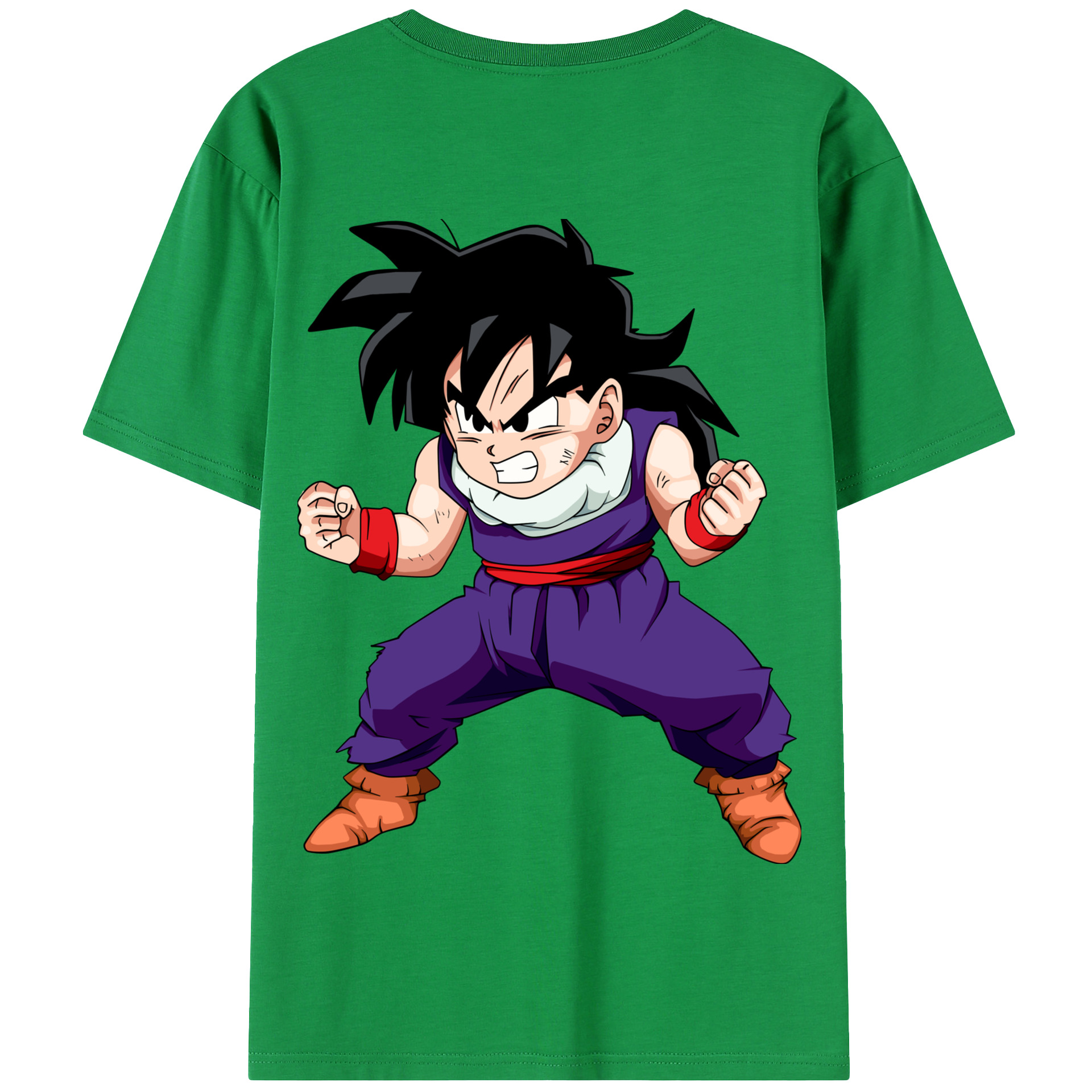 （画像用） ドラゴンボール 孫 悟飯（そんごはん）DRAGON BALL Son Gohan 綿100％半袖Tシャツ（背面プリント）