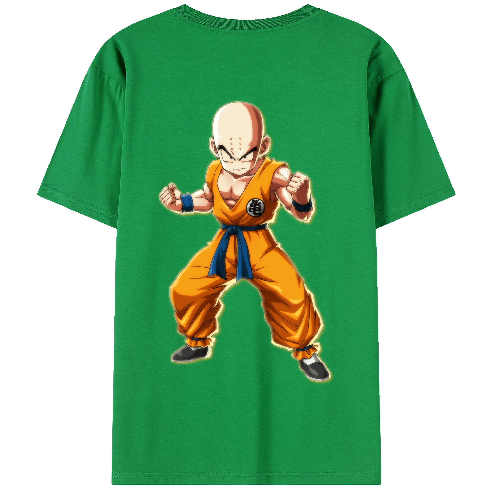 （画像用） ドラゴンボール クリリン DRAGON BALL krillin 綿100％半袖Tシャツ（背面プリント）