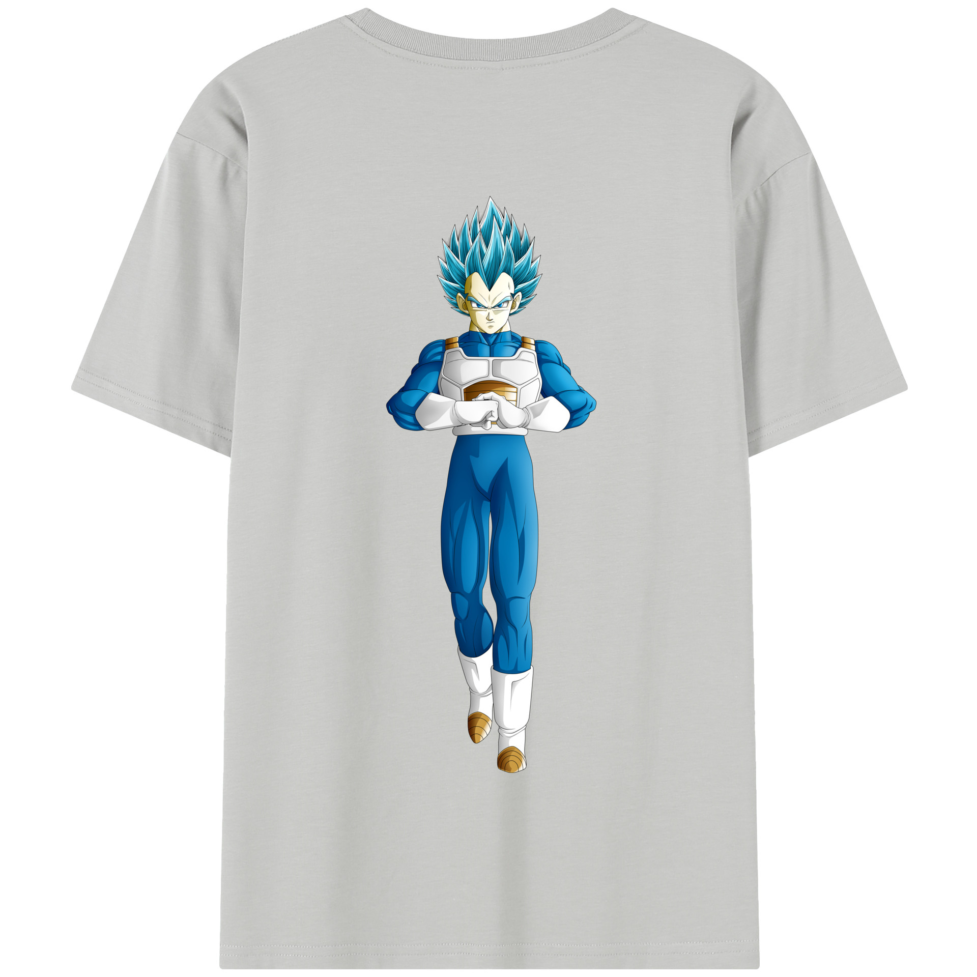 （画像用） ドラゴンボール ベジータ四世（Bejīta Yonsei）DRAGON BALL Vegeta IV 綿100％半袖Tシャツ（背面プリント）