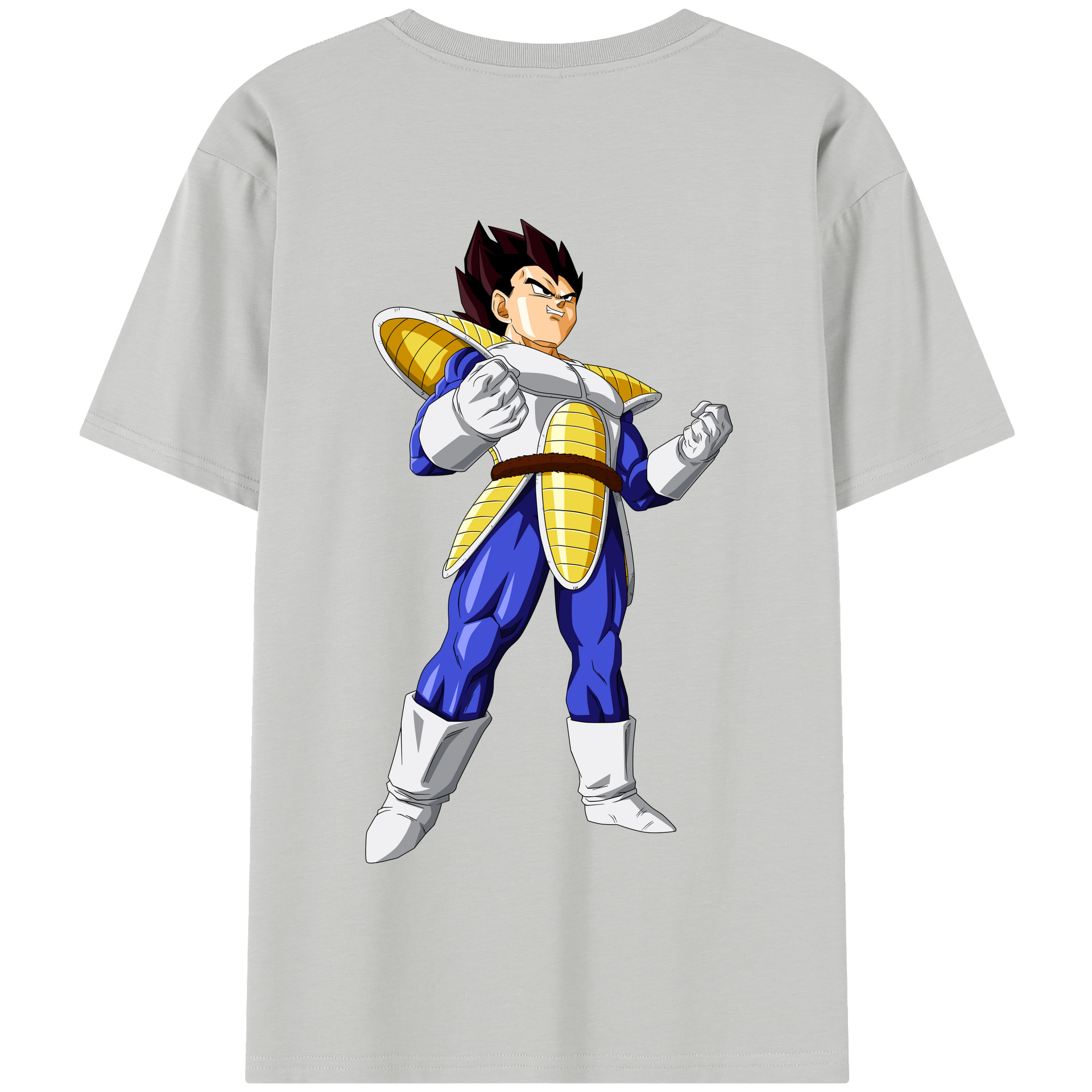（画像用） ドラゴンボール ベジータ四世（Bejīta Yonsei）DRAGON BALL Vegeta IV 綿100％半袖Tシャツ（背面プリント）