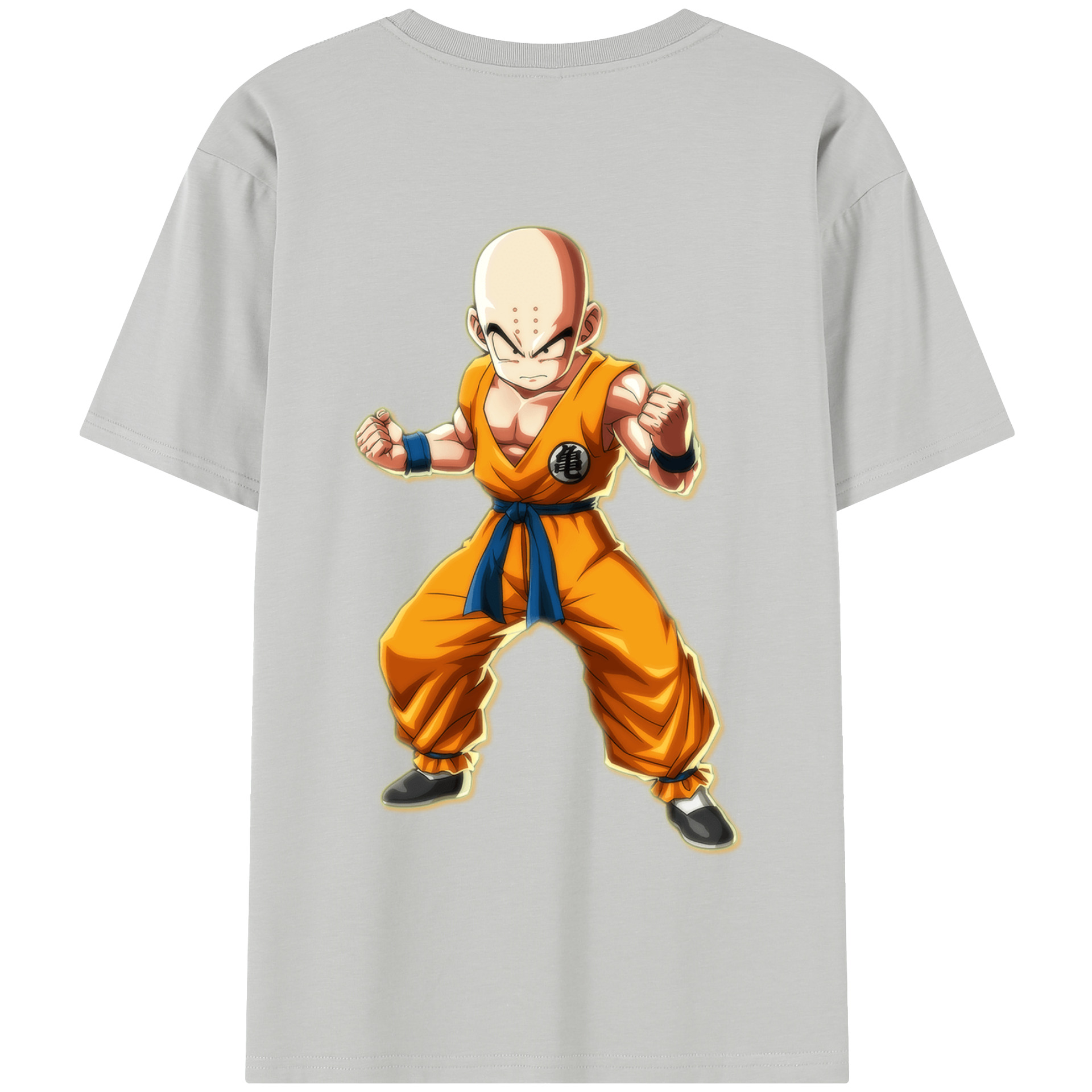 （画像用） ドラゴンボール クリリン DRAGON BALL krillin 綿100％半袖Tシャツ（背面プリント）