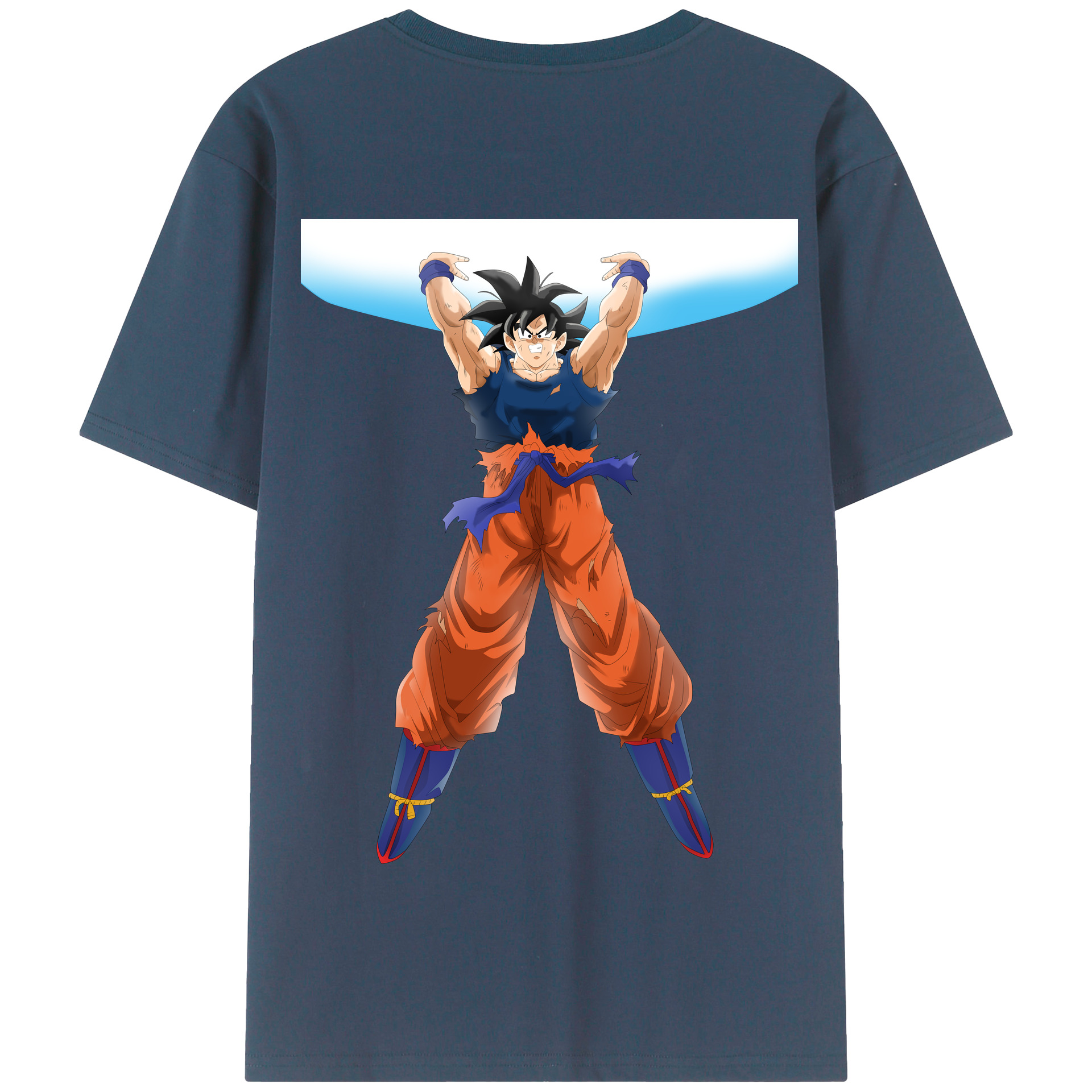 （画像用） ドラゴンボール 孫悟空（そん ごくう）Son Goku カカロット DRAGON BALL Kakarotto 綿100％半袖Tシャツ（背面プリント）