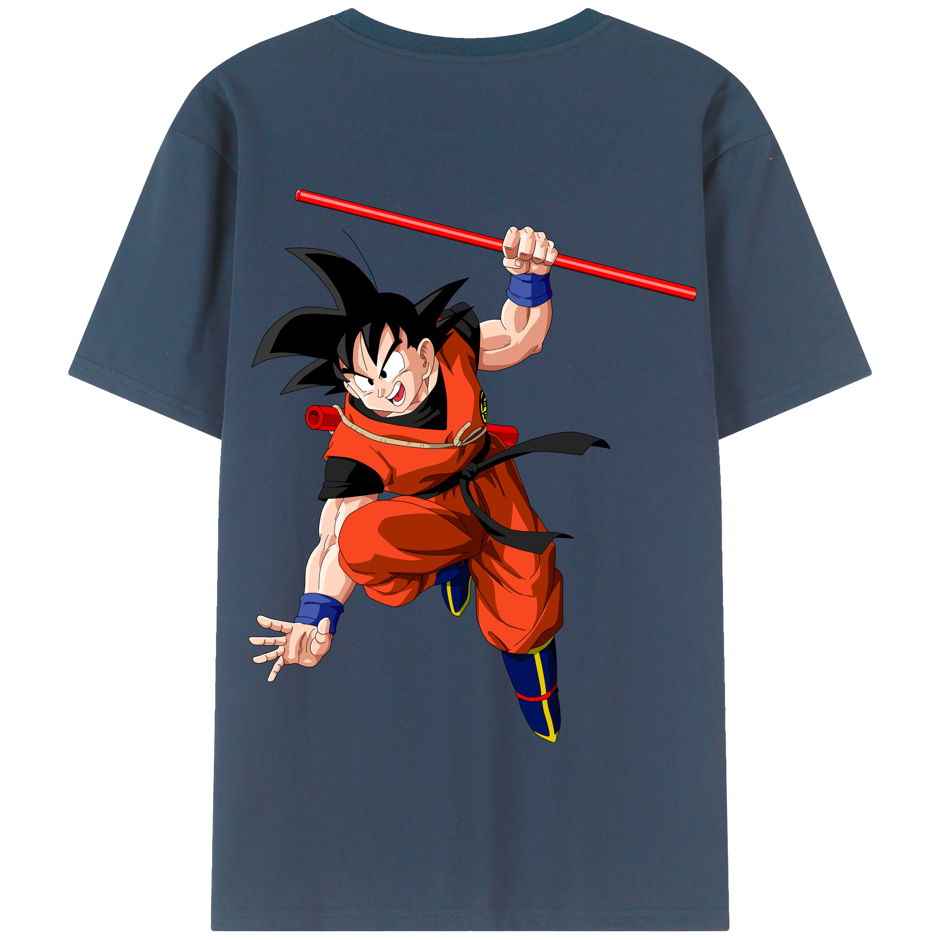 （画像用） ドラゴンボール 孫悟空（そん ごくう）Son Goku カカロット DRAGON BALL Kakarotto 綿100％半袖Tシャツ（背面プリント）