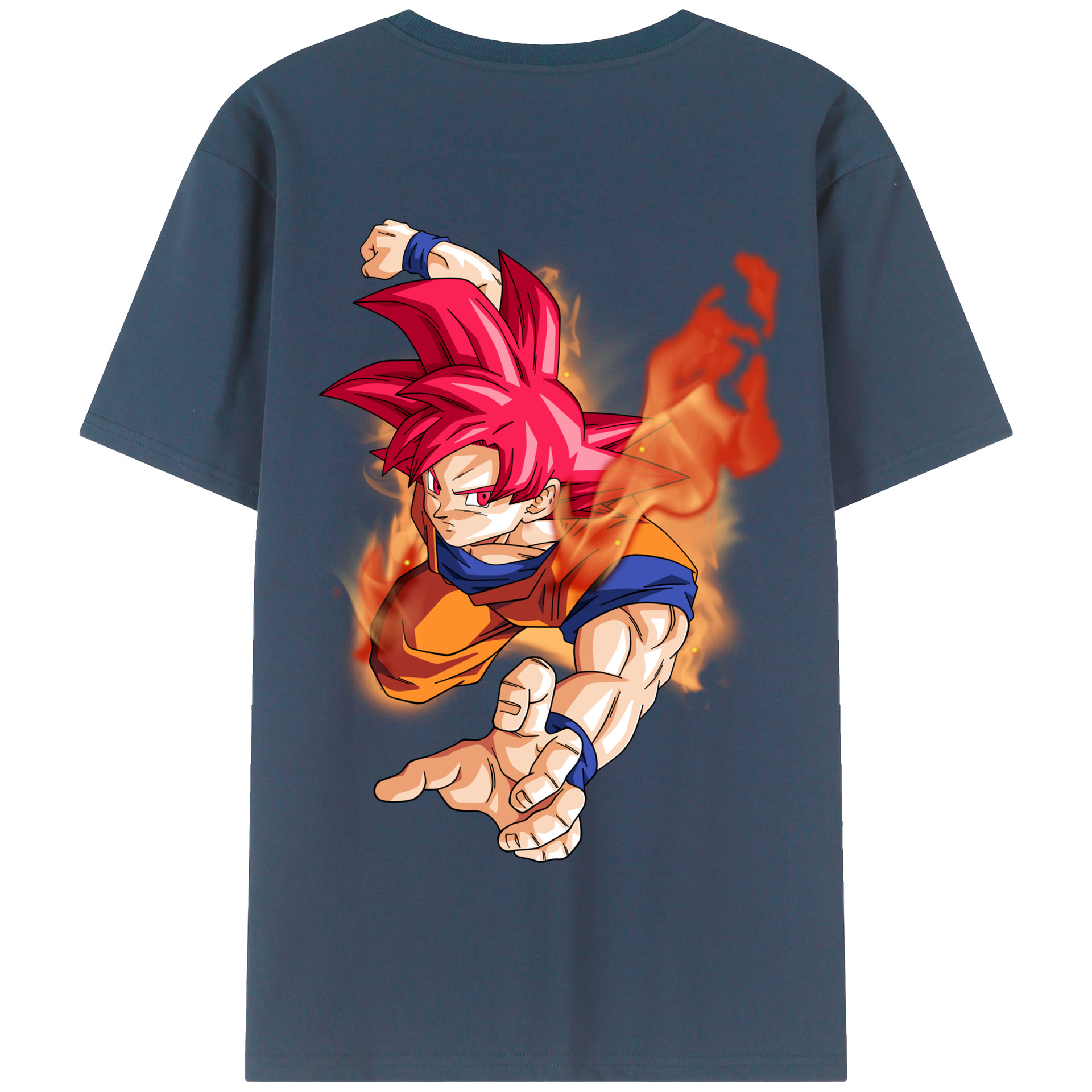 （画像用） ドラゴンボール 孫悟空（そん ごくう）Son Goku カカロット DRAGON BALL Kakarotto 綿100％半袖Tシャツ（背面プリント）