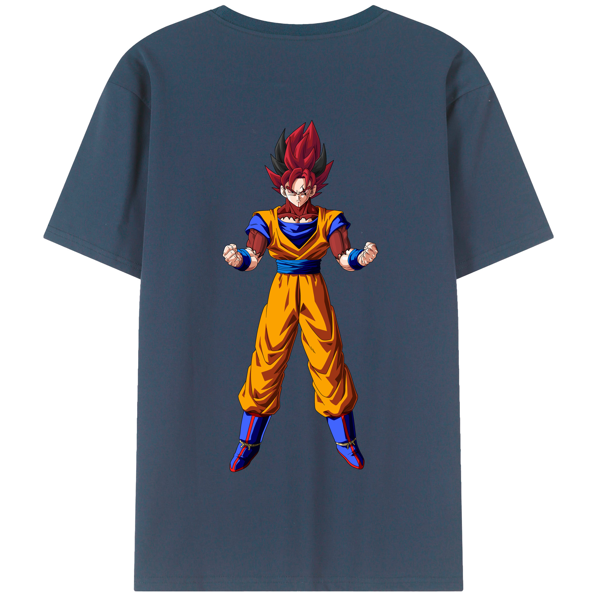 （画像用） ドラゴンボール 孫悟空（そん ごくう）Son Goku カカロット DRAGON BALL Kakarotto 綿100％半袖Tシャツ（背面プリント）