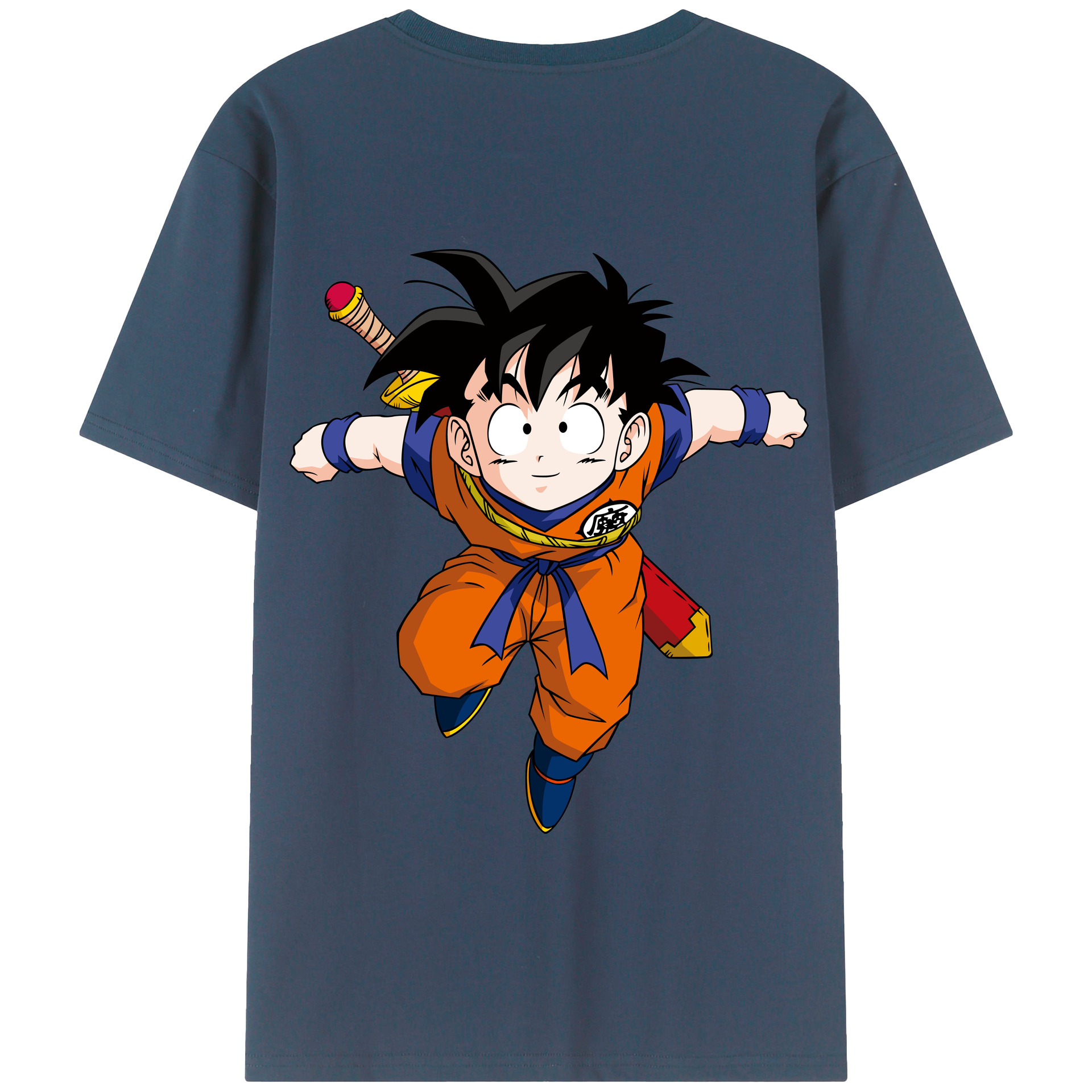 （画像用） ドラゴンボール 孫悟空（そん ごくう）Son Goku カカロット DRAGON BALL Kakarotto 綿100％半袖Tシャツ（背面プリント）