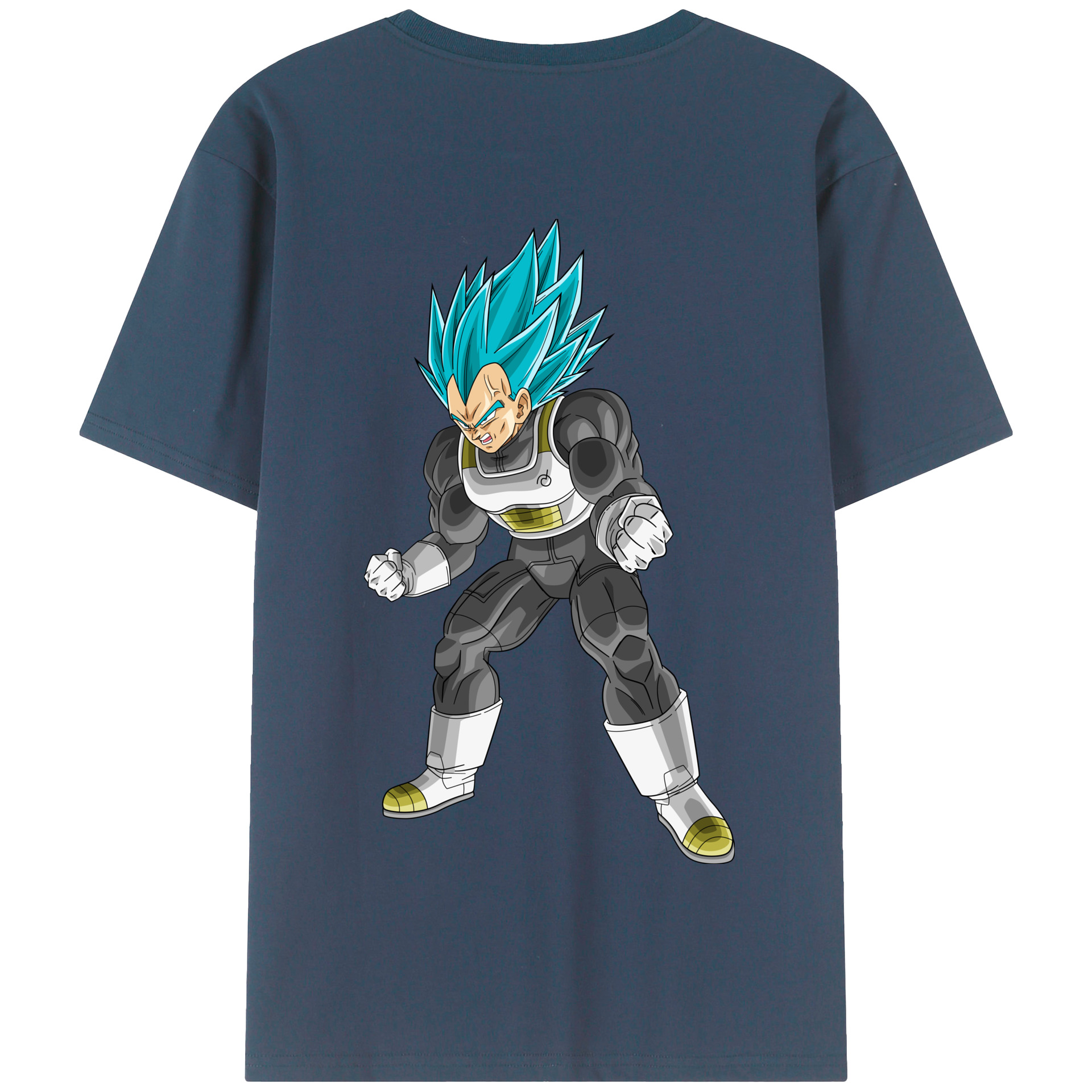 （画像用） ドラゴンボール ベジータ四世（Bejīta Yonsei）DRAGON BALL Vegeta IV 綿100％半袖Tシャツ（背面プリント）