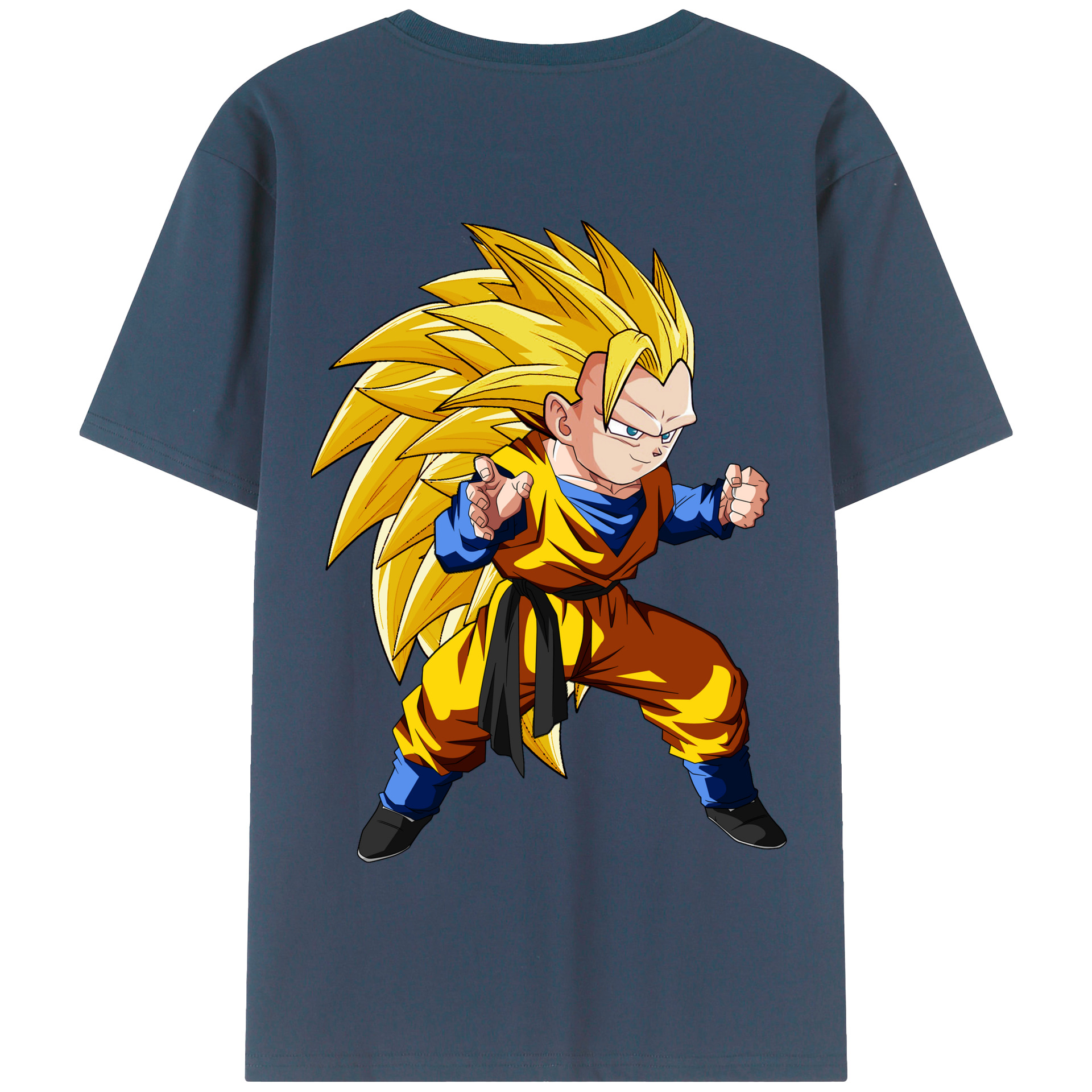 （画像用） ドラゴンボール ベジータ四世（Bejīta Yonsei）DRAGON BALL Vegeta IV 綿100％半袖Tシャツ（背面プリント）