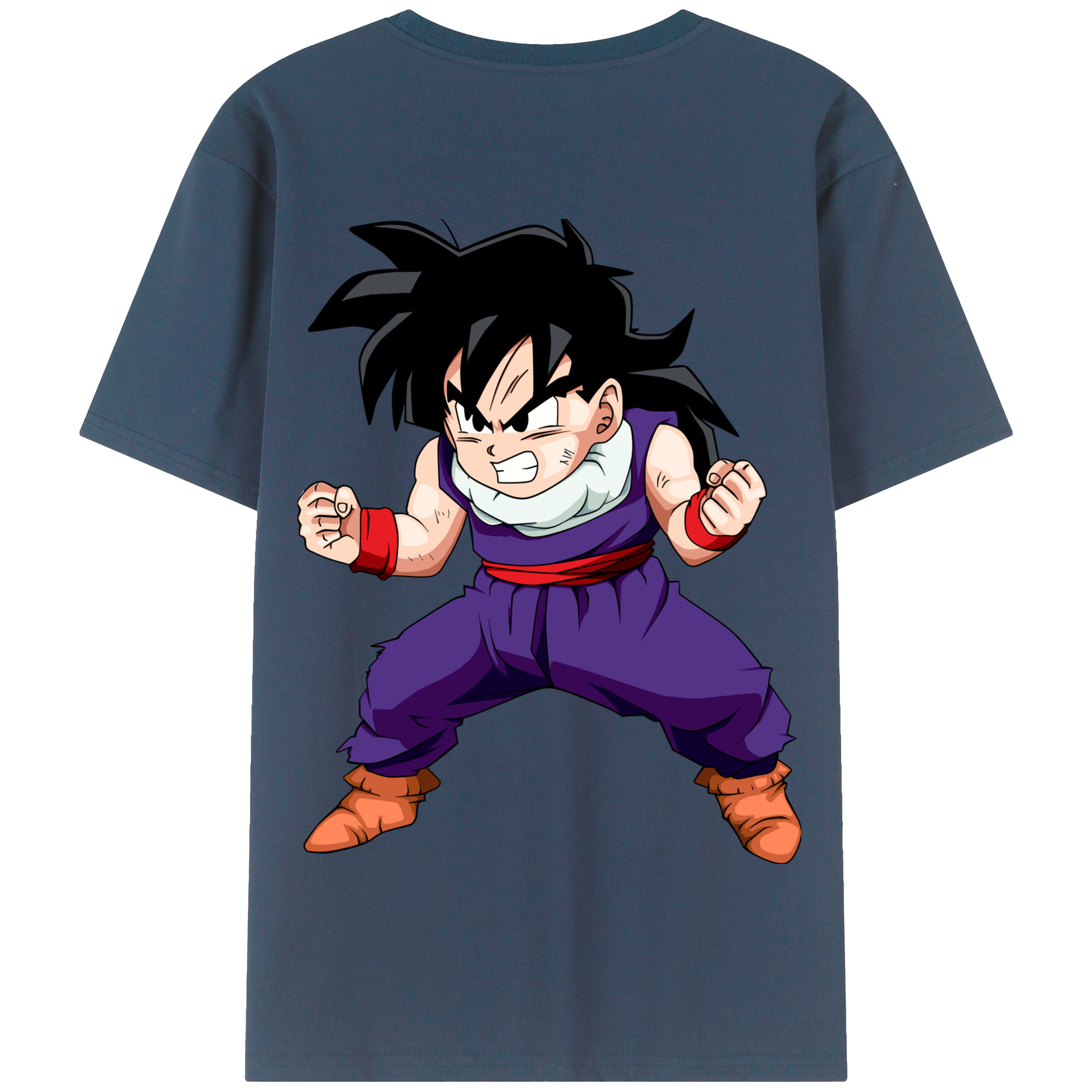 （画像用） ドラゴンボール 孫 悟飯（そんごはん）DRAGON BALL Son Gohan 綿100％半袖Tシャツ（背面プリント）