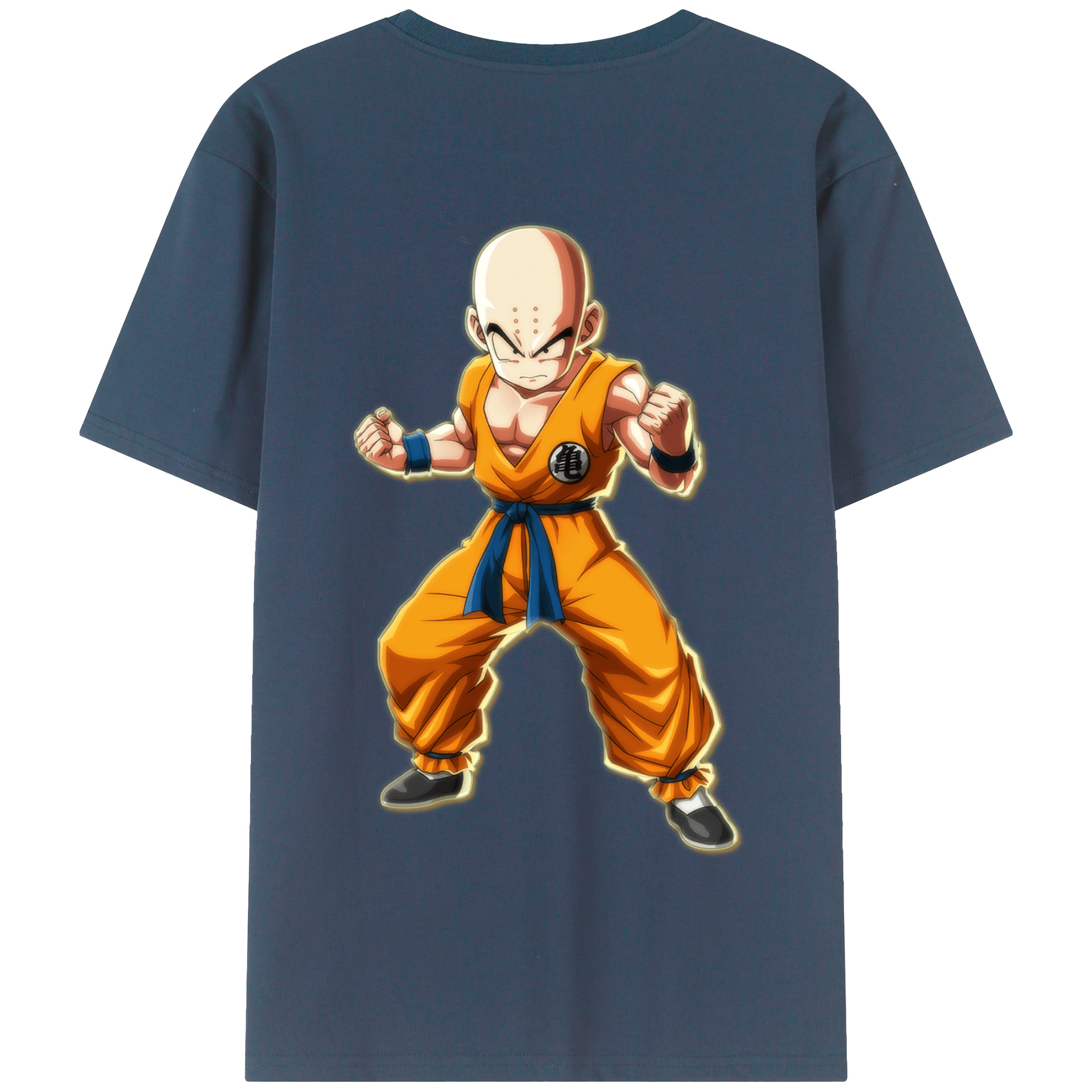 （画像用） ドラゴンボール クリリン DRAGON BALL krillin 綿100％半袖Tシャツ（背面プリント）