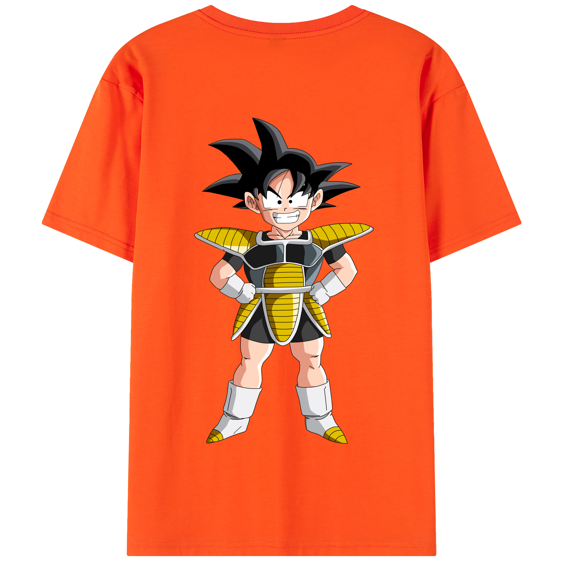 （画像用） ドラゴンボール 孫悟空（そん ごくう）Son Goku カカロット DRAGON BALL Kakarotto 綿100％半袖Tシャツ（背面プリント）