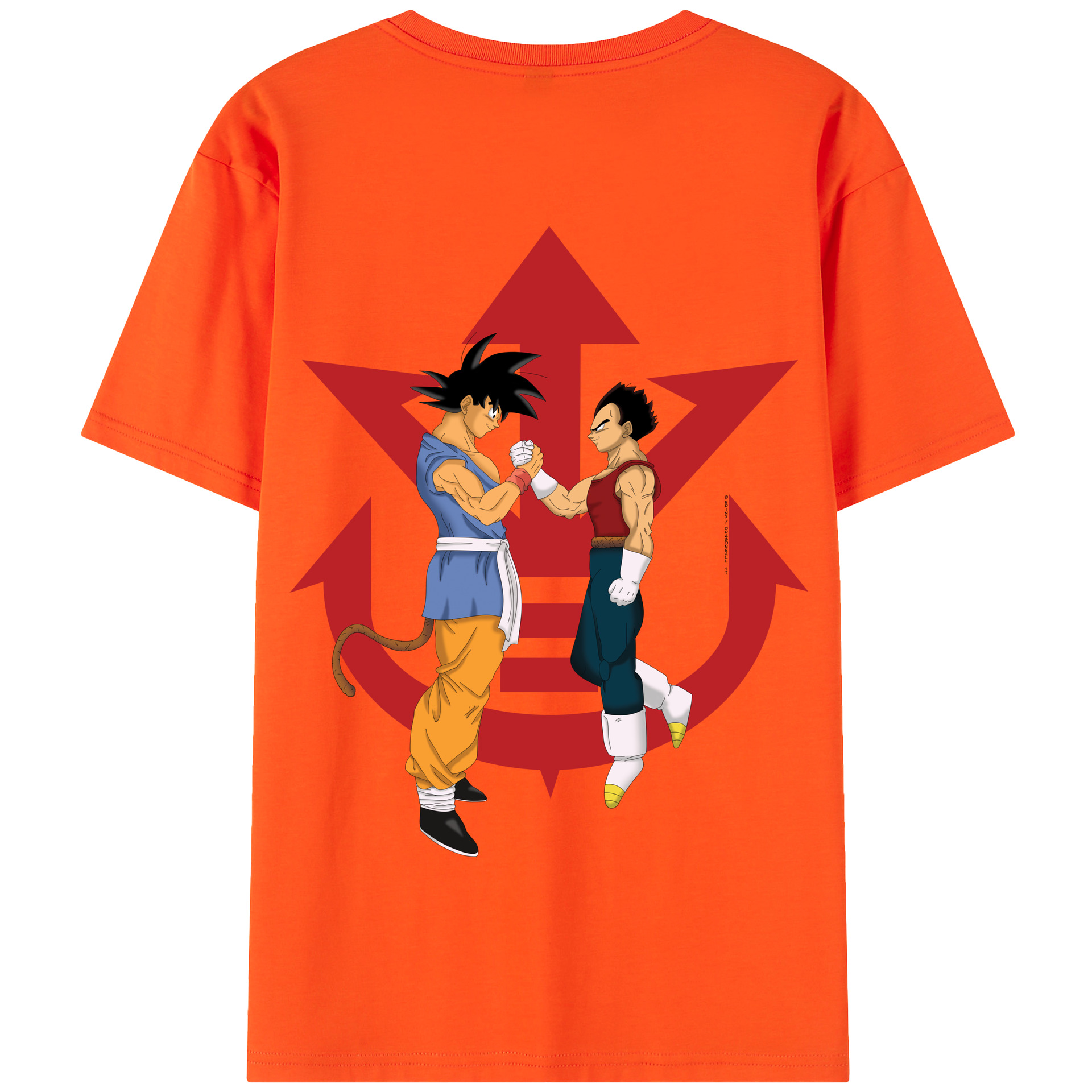 （画像用） ドラゴンボール 孫悟空（そん ごくう）Son Goku カカロット DRAGON BALL Kakarotto 綿100％半袖Tシャツ（背面プリント）