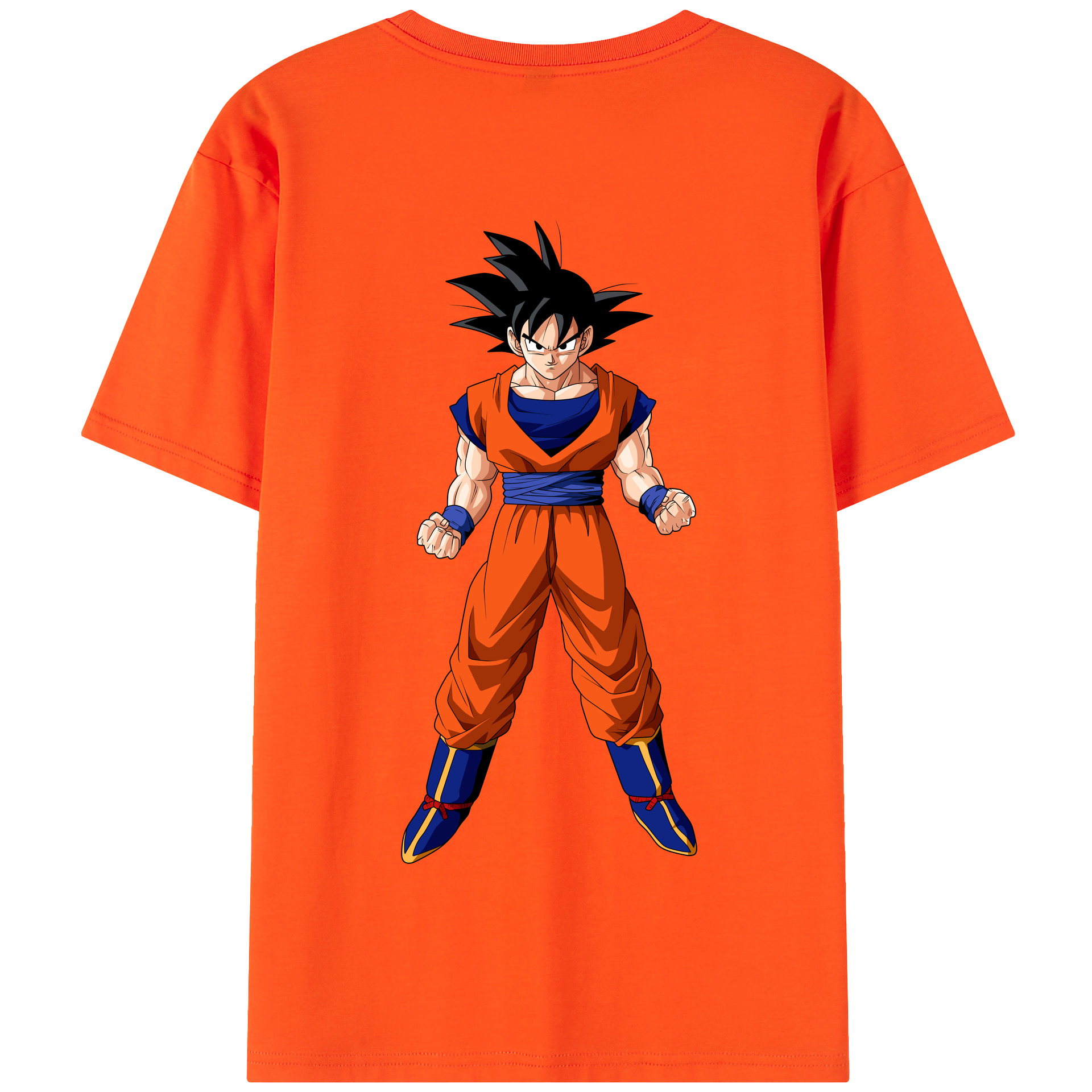 （画像用） ドラゴンボール 孫悟空（そん ごくう）Son Goku カカロット DRAGON BALL Kakarotto 綿100％半袖Tシャツ（背面プリント）