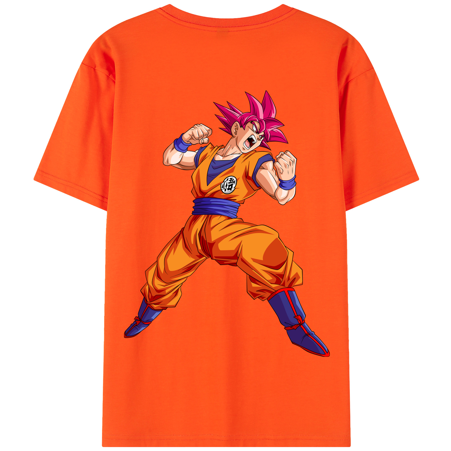 （画像用） ドラゴンボール 孫悟空（そん ごくう）Son Goku カカロット DRAGON BALL Kakarotto 綿100％半袖Tシャツ（背面プリント）