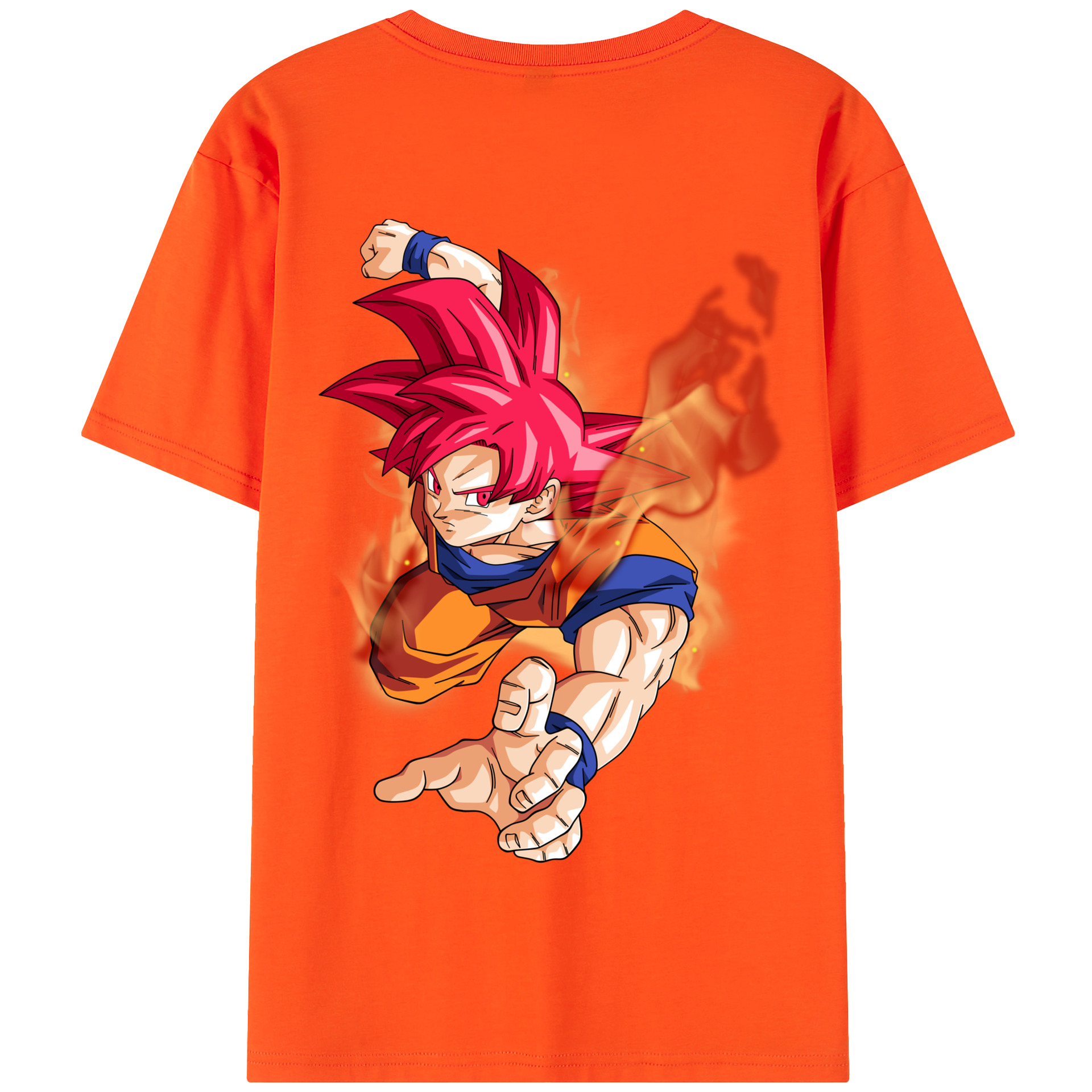 （画像用） ドラゴンボール 孫悟空（そん ごくう）Son Goku カカロット DRAGON BALL Kakarotto 綿100％半袖Tシャツ（背面プリント）