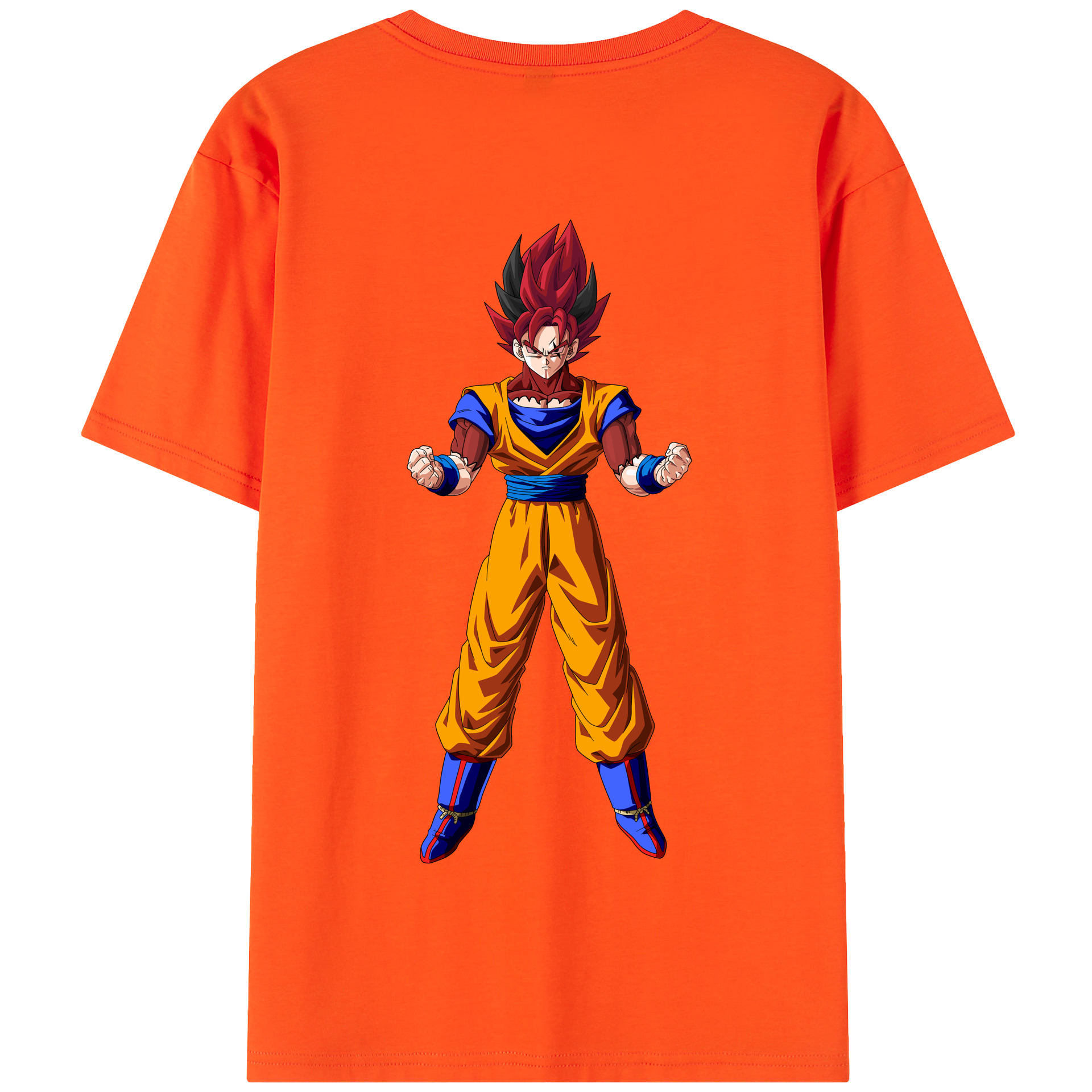 （画像用） ドラゴンボール 孫悟空（そん ごくう）Son Goku カカロット DRAGON BALL Kakarotto 綿100％半袖Tシャツ（背面プリント）