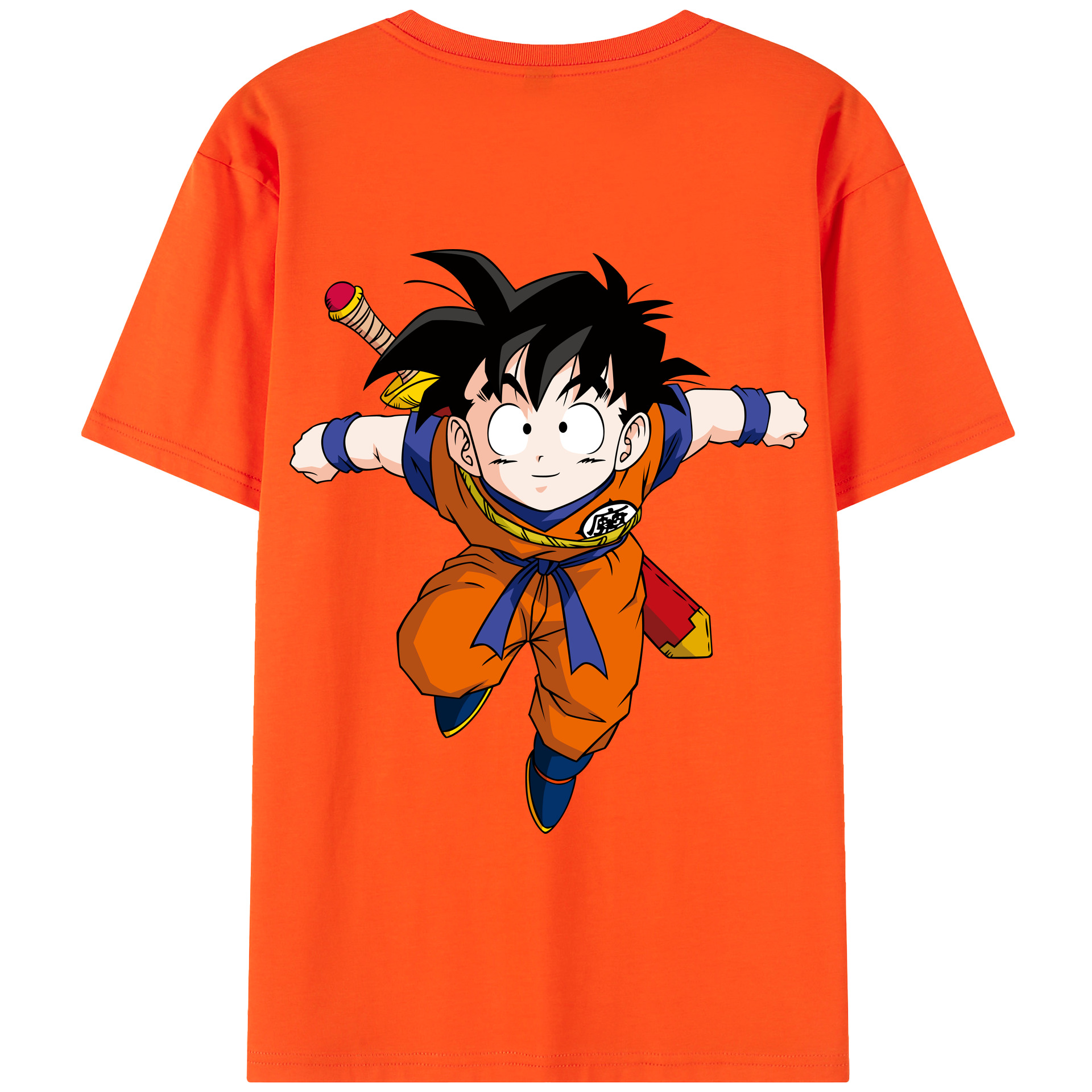 （画像用） ドラゴンボール 孫悟空（そん ごくう）Son Goku カカロット DRAGON BALL Kakarotto 綿100％半袖Tシャツ（背面プリント）