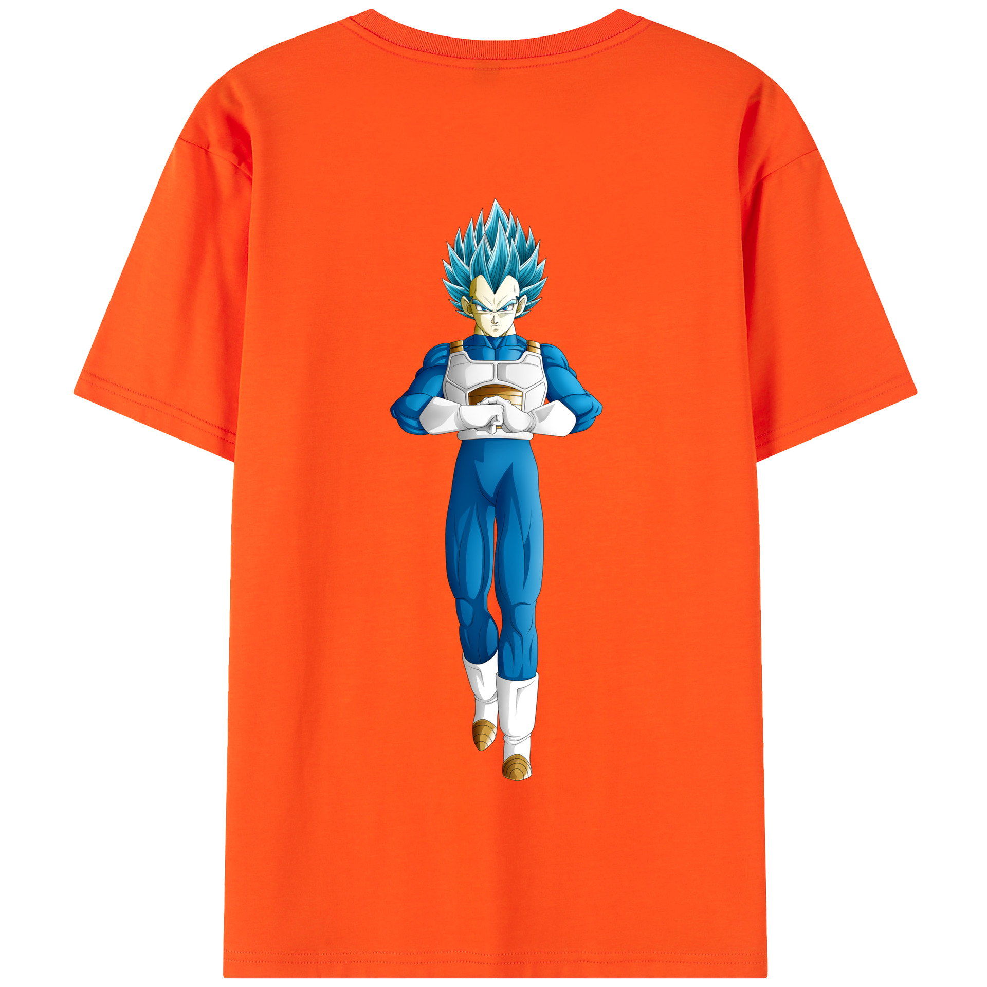 （画像用） ドラゴンボール ベジータ四世（Bejīta Yonsei）DRAGON BALL Vegeta IV 綿100％半袖Tシャツ（背面プリント）