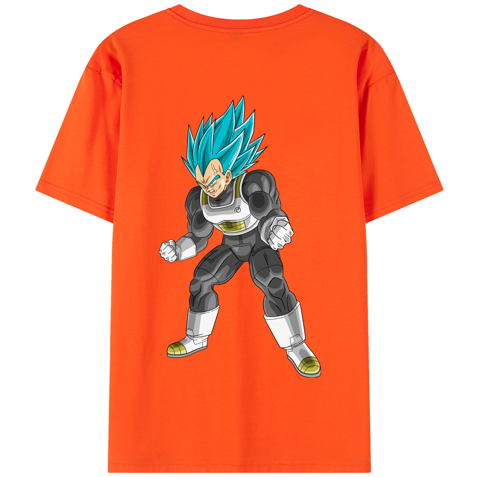 （画像用） ドラゴンボール ベジータ四世（Bejīta Yonsei）DRAGON BALL Vegeta IV 綿100％半袖Tシャツ（背面プリント）