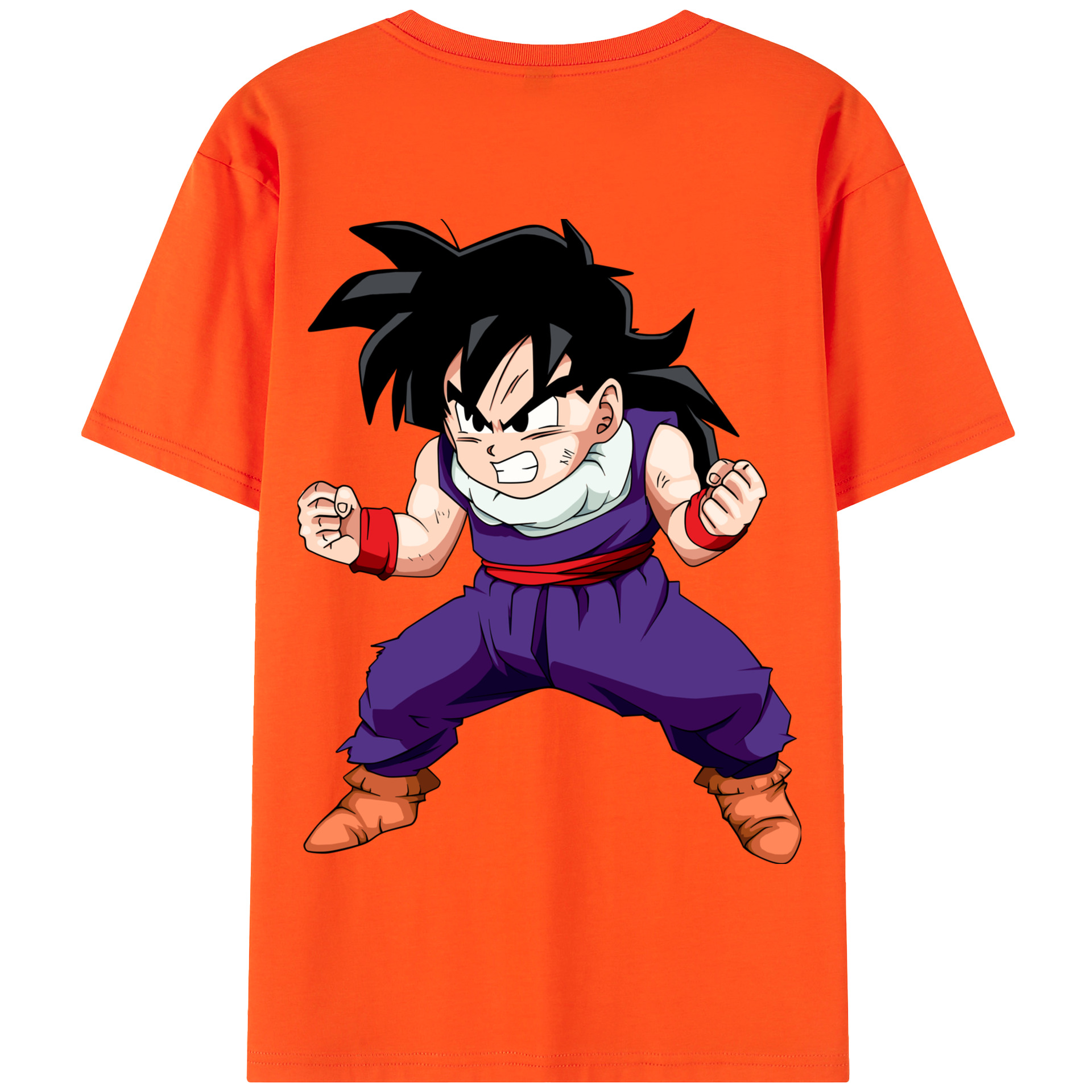 （画像用） ドラゴンボール 孫 悟飯（そんごはん）DRAGON BALL Son Gohan 綿100％半袖Tシャツ（背面プリント）