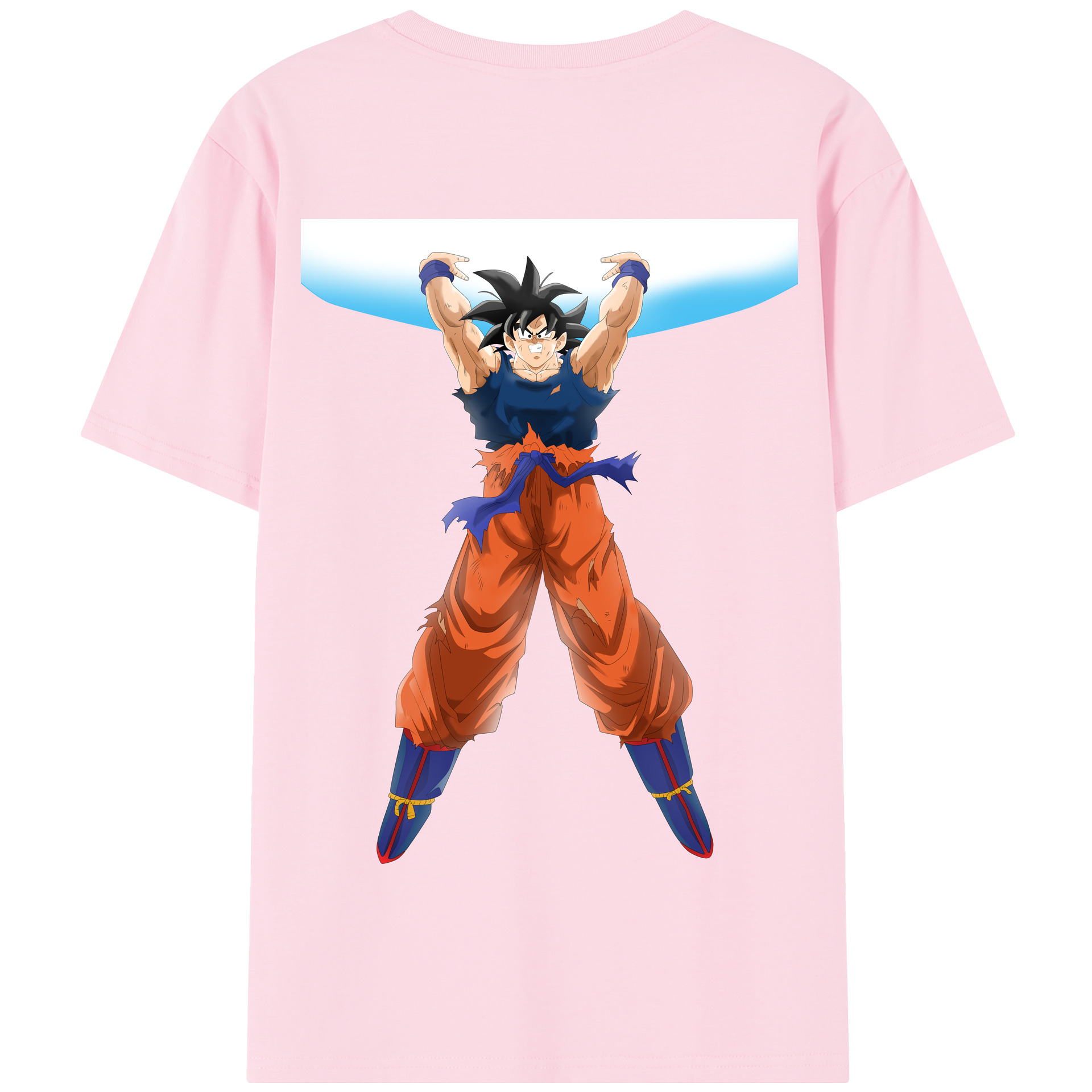 （画像用） ドラゴンボール 孫悟空（そん ごくう）Son Goku カカロット DRAGON BALL Kakarotto 綿100％半袖Tシャツ（背面プリント）