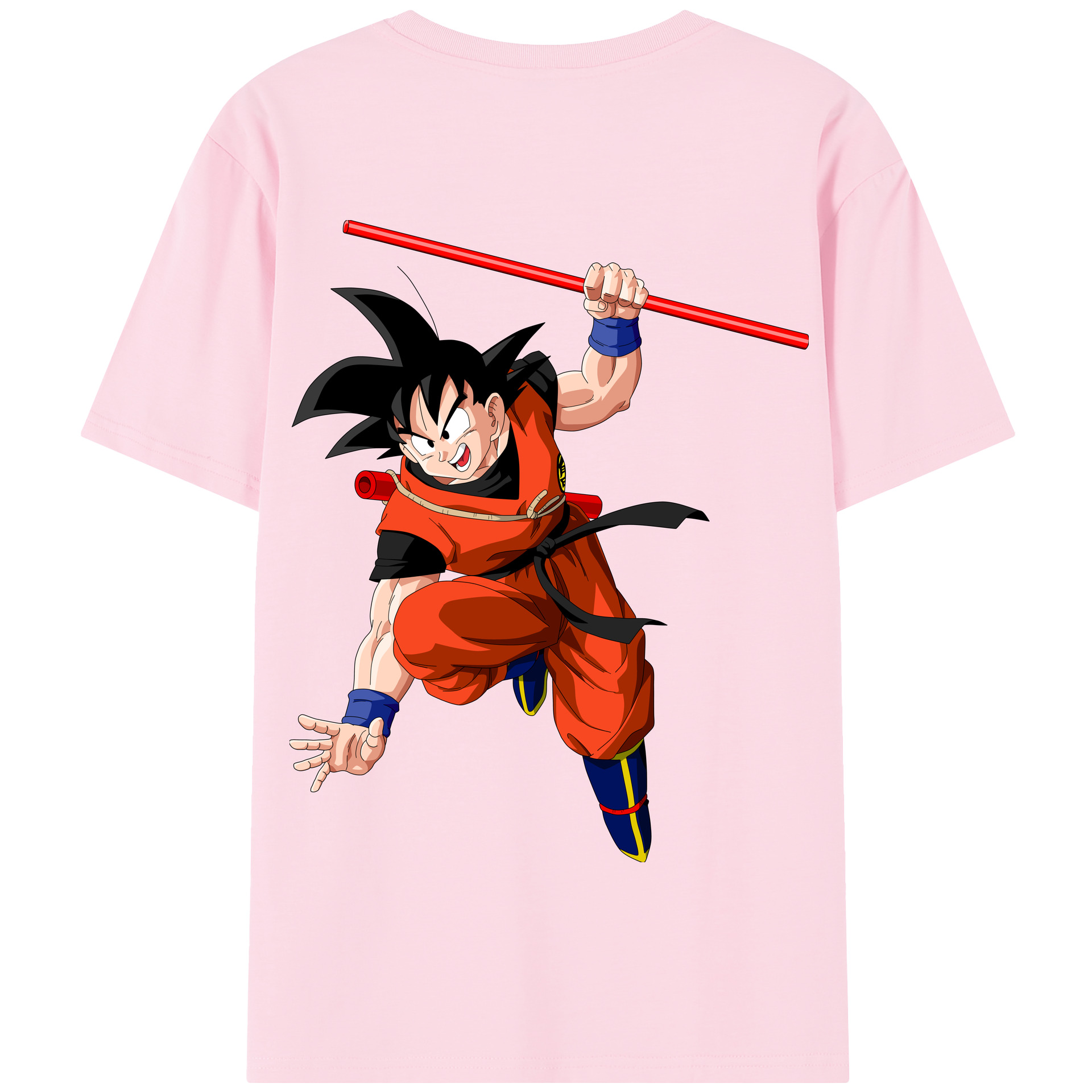 （画像用） ドラゴンボール 孫悟空（そん ごくう）Son Goku カカロット DRAGON BALL Kakarotto 綿100％半袖Tシャツ（背面プリント）