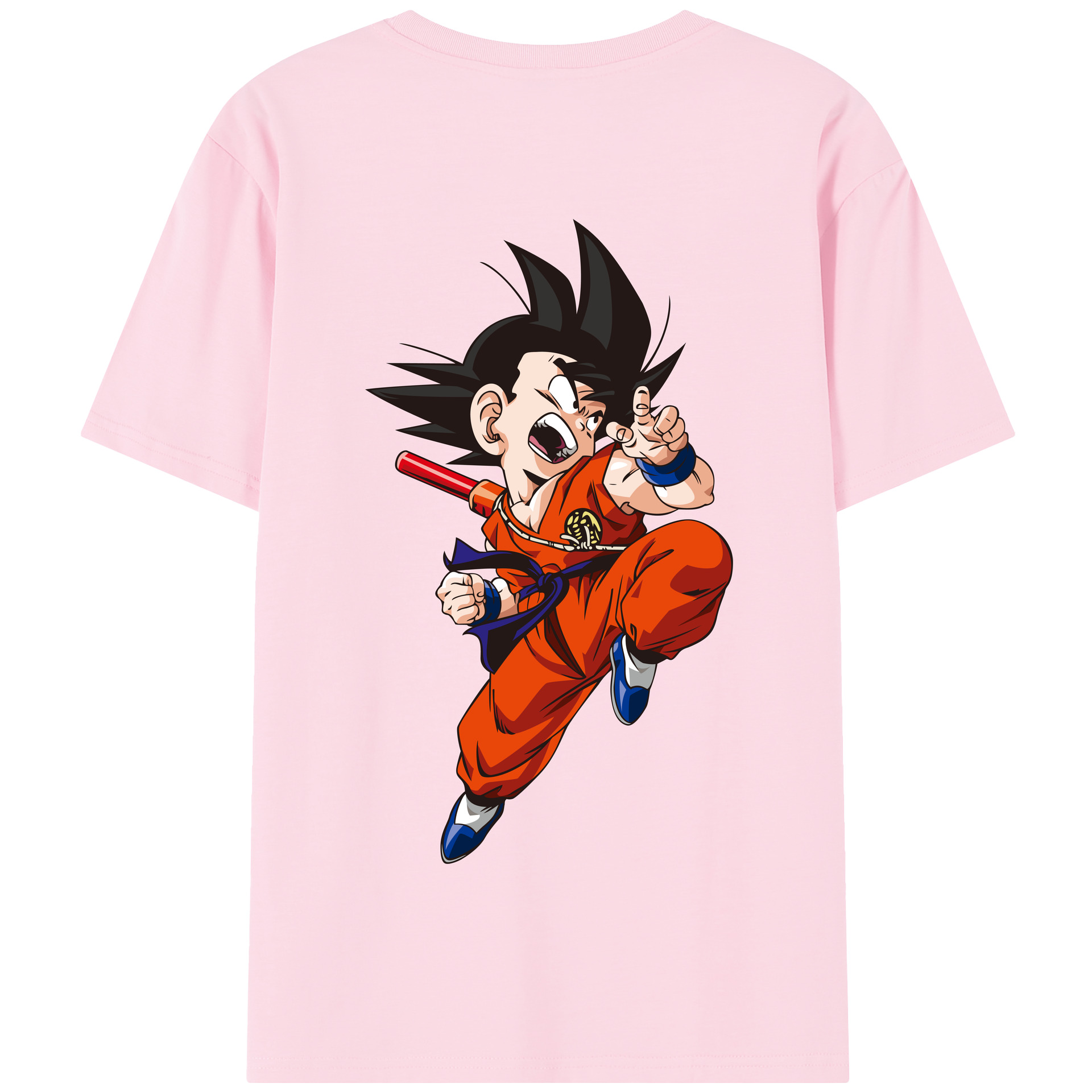 （画像用） ドラゴンボール 孫悟空（そん ごくう）Son Goku カカロット DRAGON BALL Kakarotto 綿100％半袖Tシャツ（背面プリント）