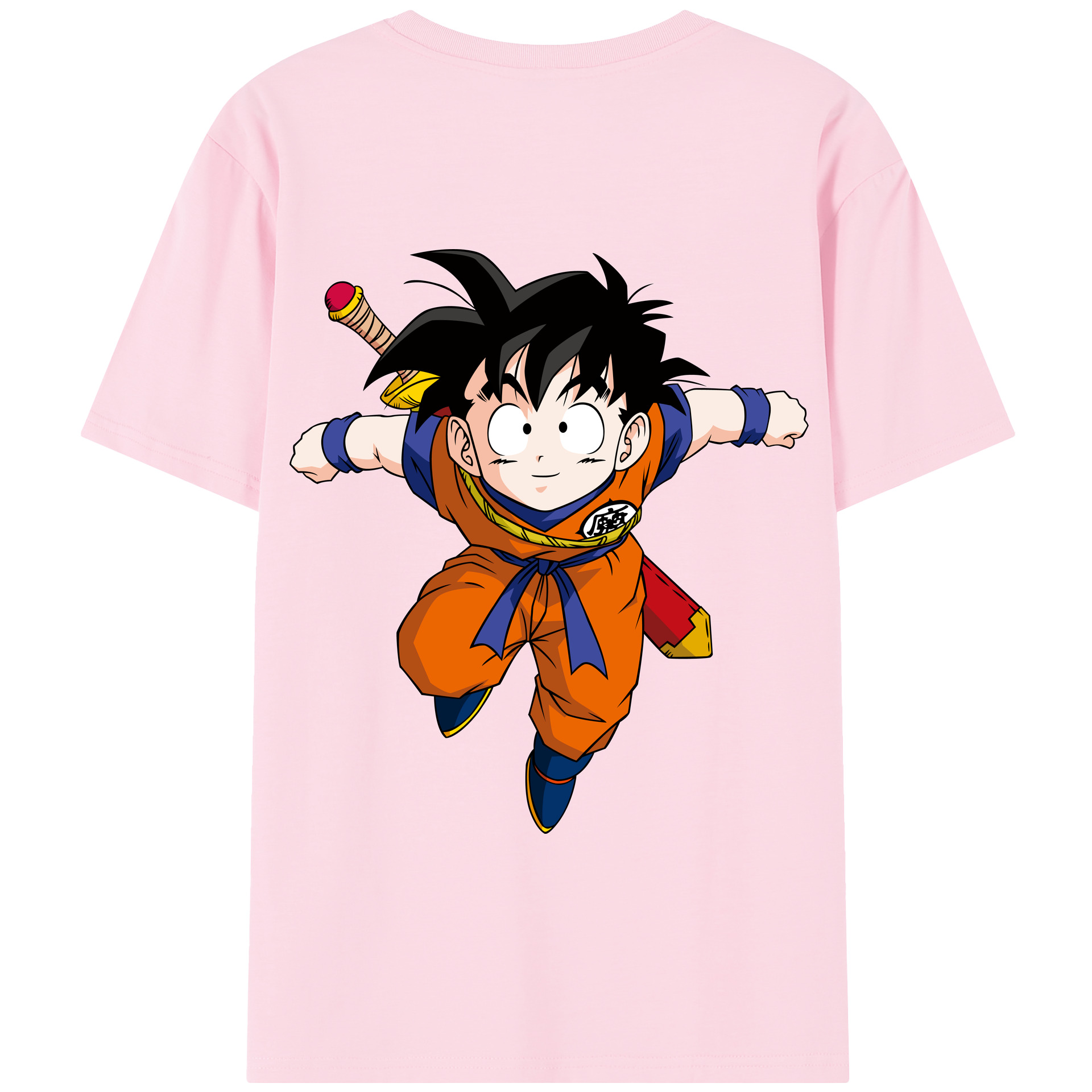 （画像用） ドラゴンボール 孫悟空（そん ごくう）Son Goku カカロット DRAGON BALL Kakarotto 綿100％半袖Tシャツ（背面プリント）