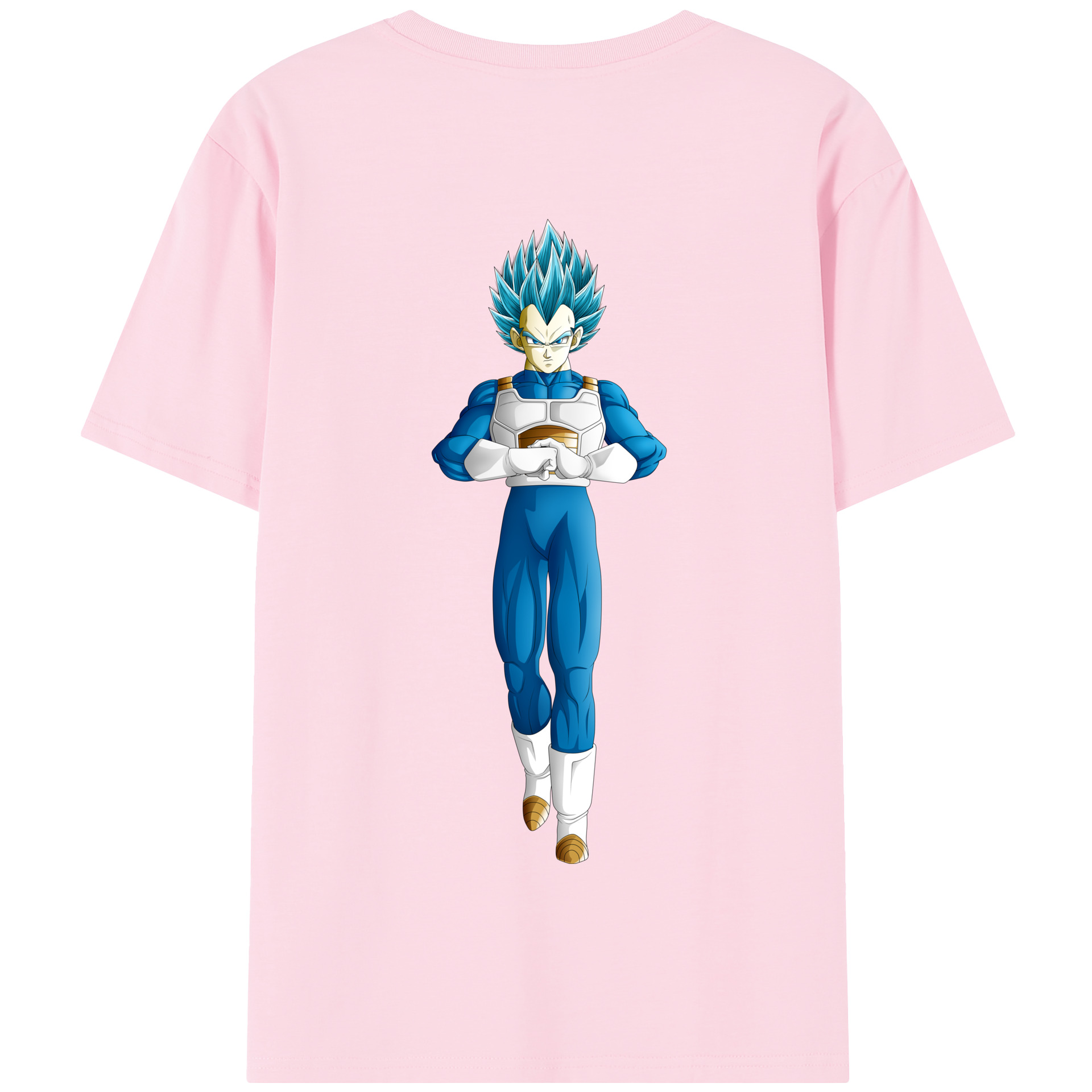 （画像用） ドラゴンボール ベジータ四世（Bejīta Yonsei）DRAGON BALL Vegeta IV 綿100％半袖Tシャツ（背面プリント）
