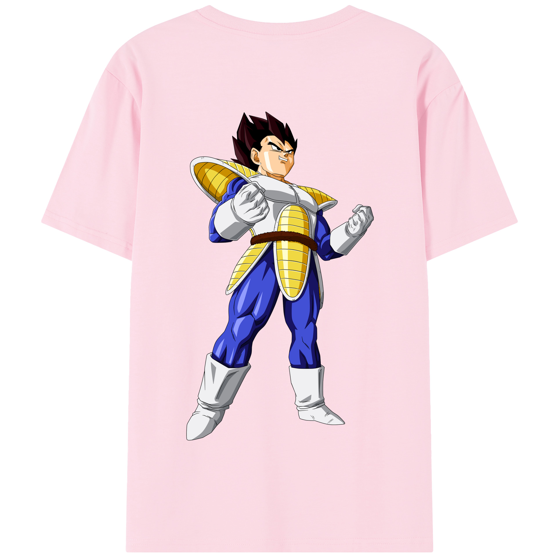 （画像用） ドラゴンボール ベジータ四世（Bejīta Yonsei）DRAGON BALL Vegeta IV 綿100％半袖Tシャツ（背面プリント）