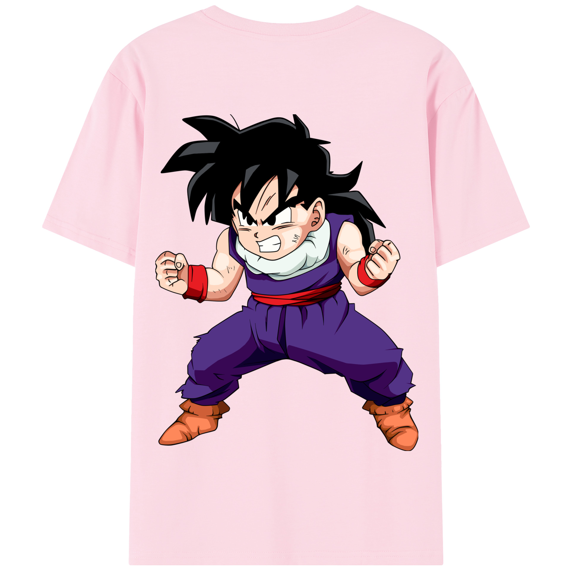 （画像用） ドラゴンボール 孫 悟飯（そんごはん）DRAGON BALL Son Gohan 綿100％半袖Tシャツ（背面プリント）