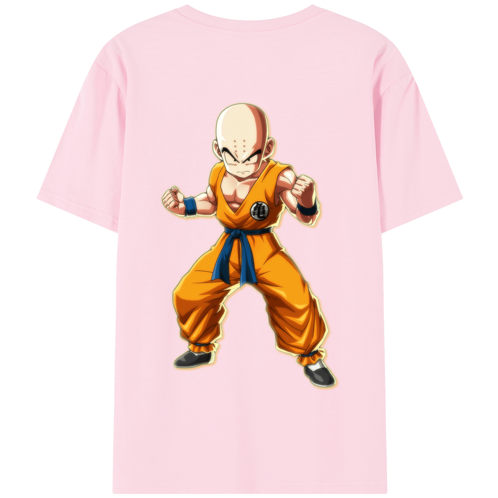 （画像用） ドラゴンボール クリリン DRAGON BALL krillin 綿100％半袖Tシャツ（背面プリント）
