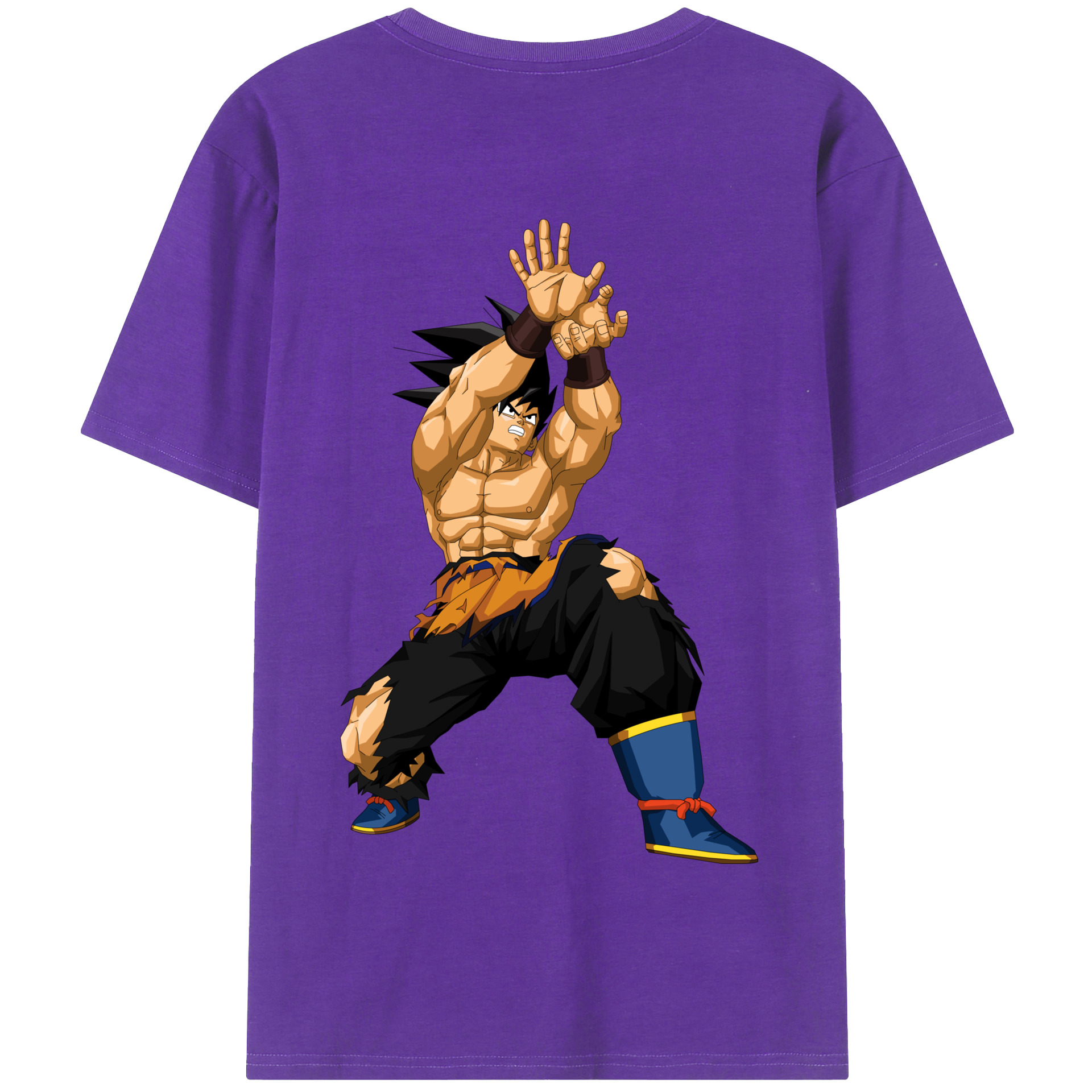 （画像用） ドラゴンボール 孫悟空（そん ごくう）Son Goku カカロット DRAGON BALL Kakarotto 綿100％半袖Tシャツ（背面プリント）