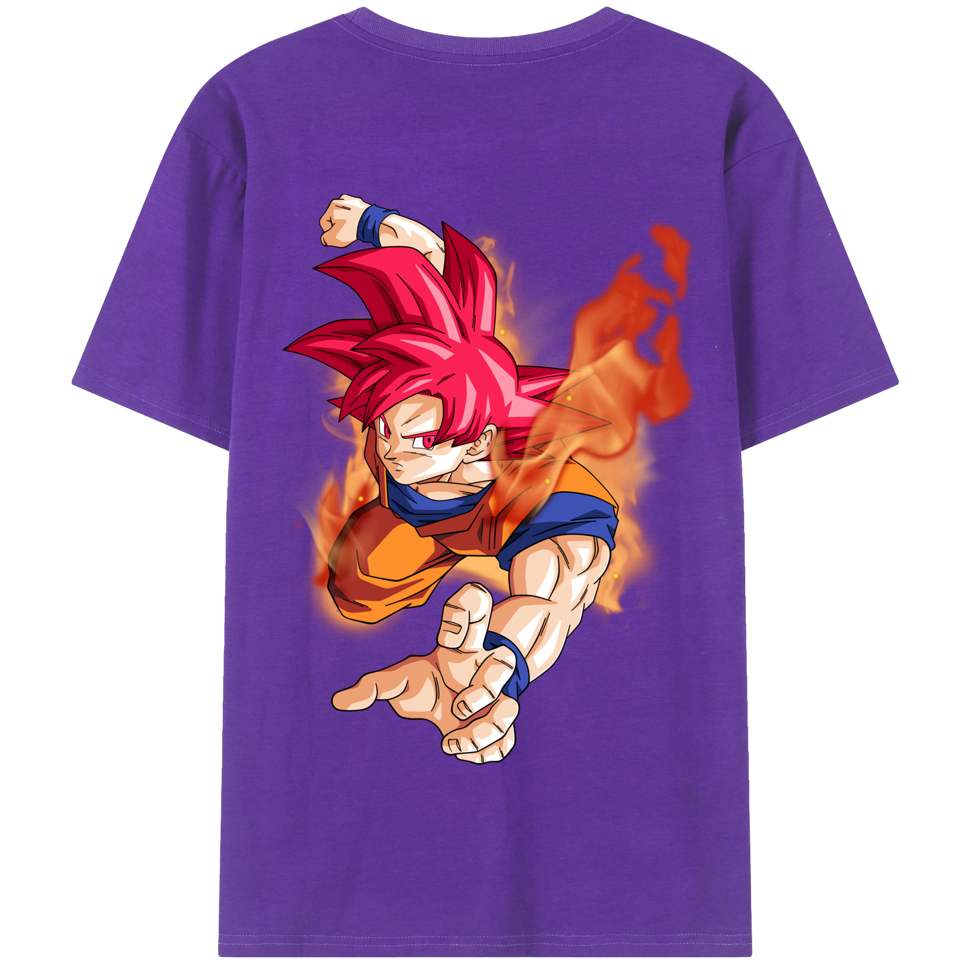 （画像用） ドラゴンボール 孫悟空（そん ごくう）Son Goku カカロット DRAGON BALL Kakarotto 綿100％半袖Tシャツ（背面プリント）