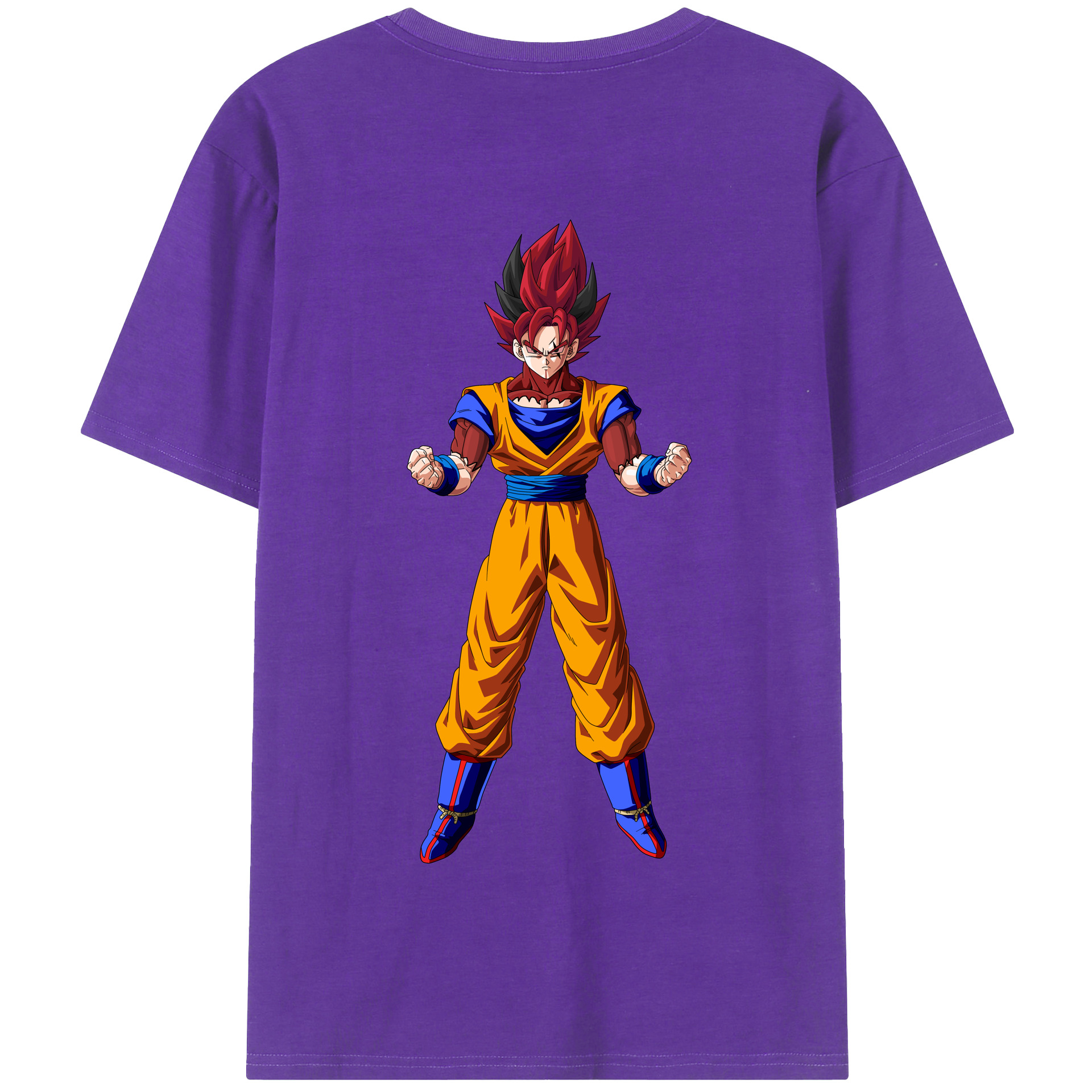 （画像用） ドラゴンボール 孫悟空（そん ごくう）Son Goku カカロット DRAGON BALL Kakarotto 綿100％半袖Tシャツ（背面プリント）